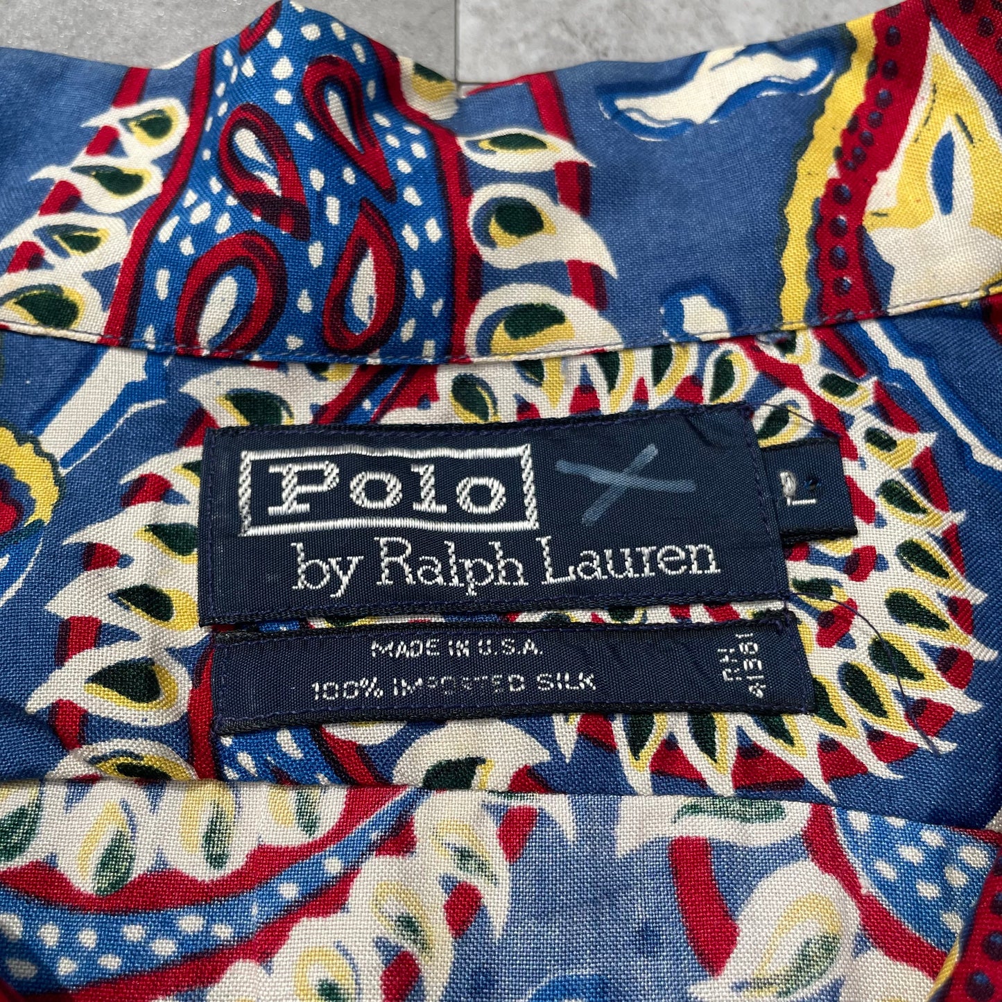 90s Ralph Lauren 100% Imported Silk Made in USA Paisley Hawaiian Shirt KiiChain Clothing