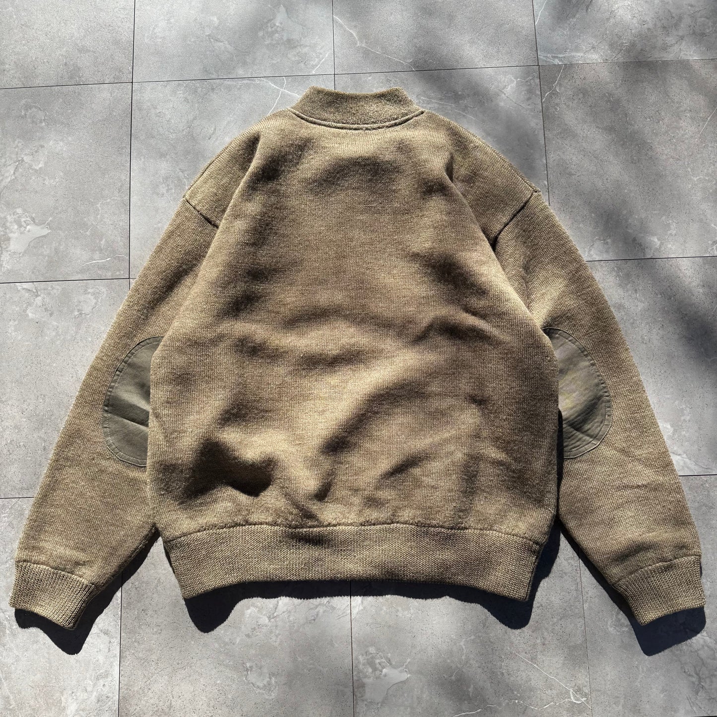 90s Cabela's Wool Henley Neck Elbow Patch Knit KiiChain Clothing