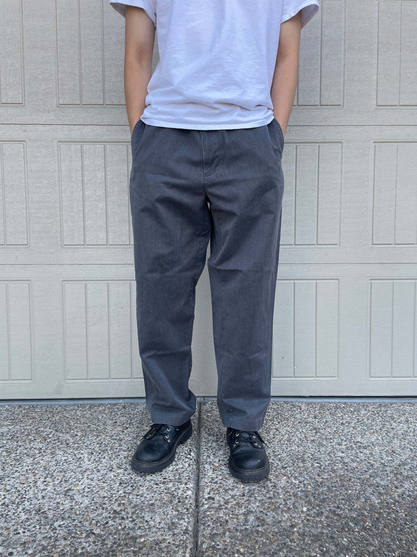 00s Gap Washed Gray/Black Loose Fit Pants 38x32 KiiChain Clothing