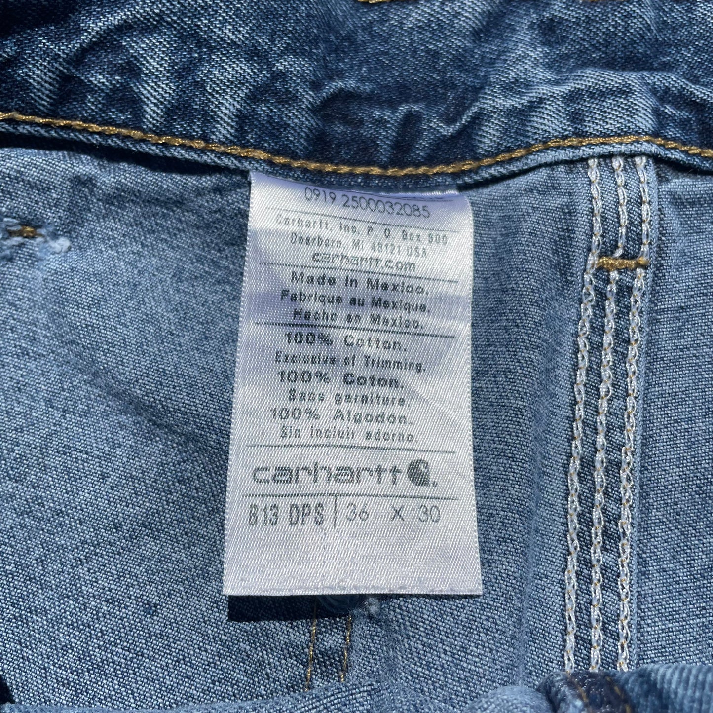 90s Carhartt Repaired Double-Knee Denim Work Pants 36x30 KiiChain Clothing