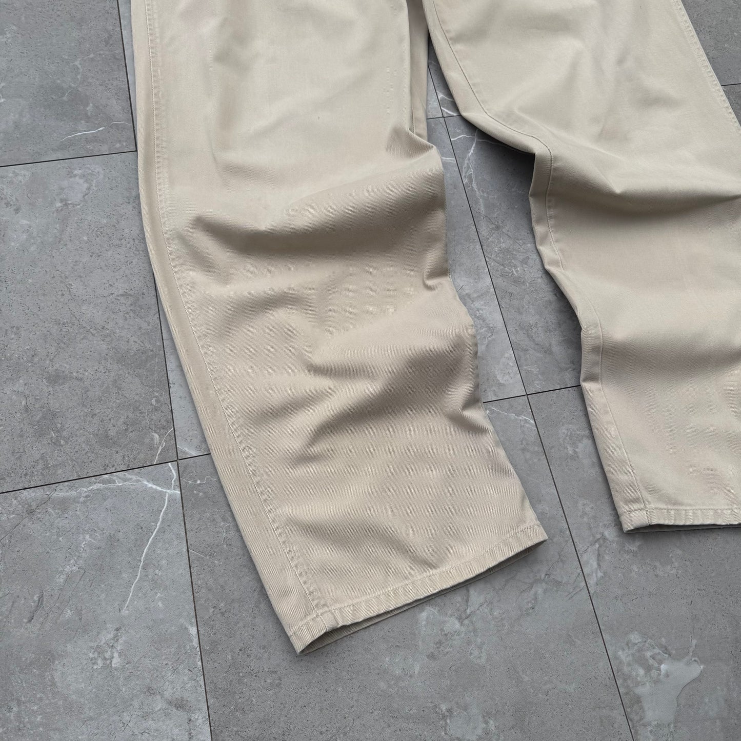 80s-90s Polo by Ralph Lauren Made in USA Cream/Beige Chino Pants 36x32