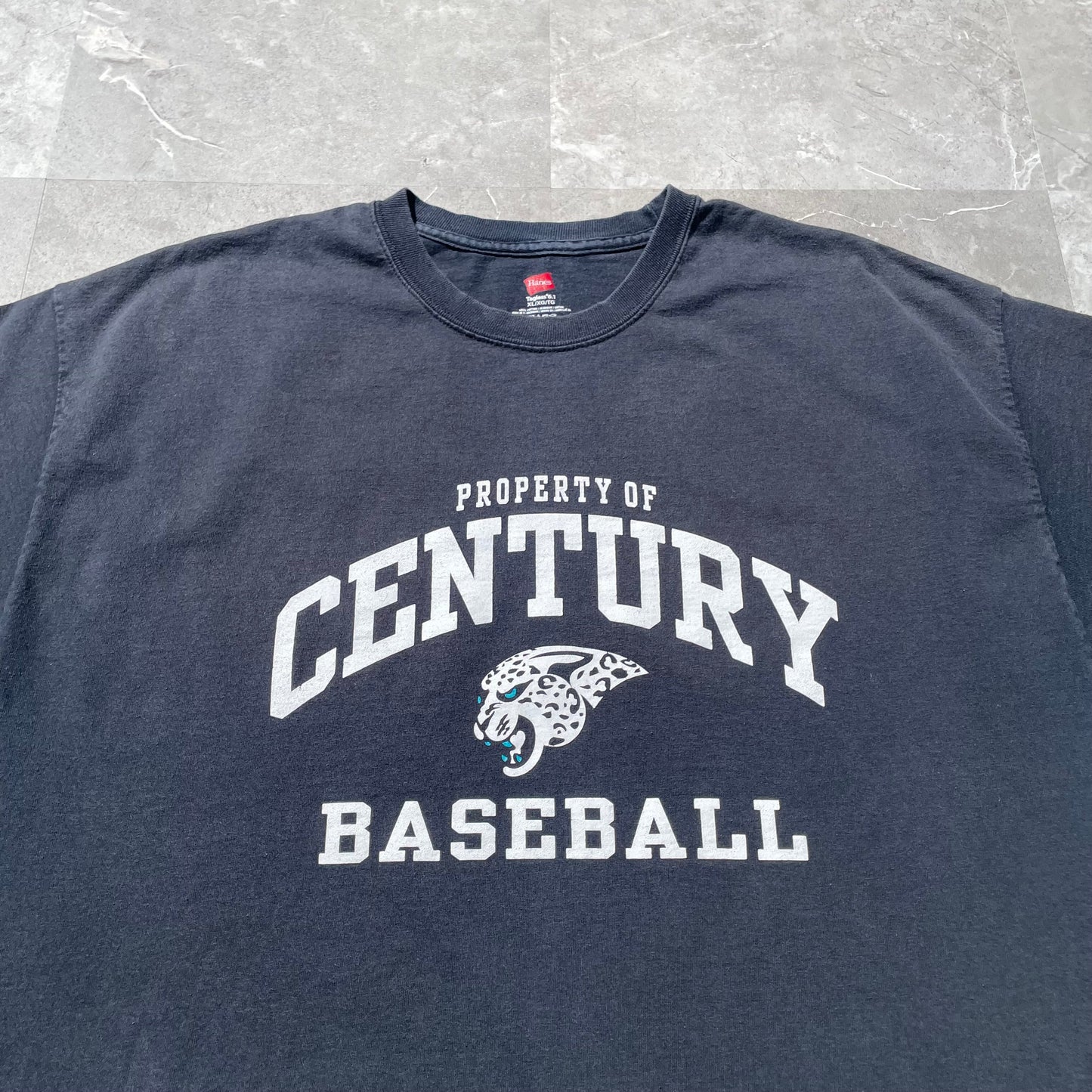 00s Hanes Century Baseball Heavyweight Graphic T-Shirt KiiChain Clothing