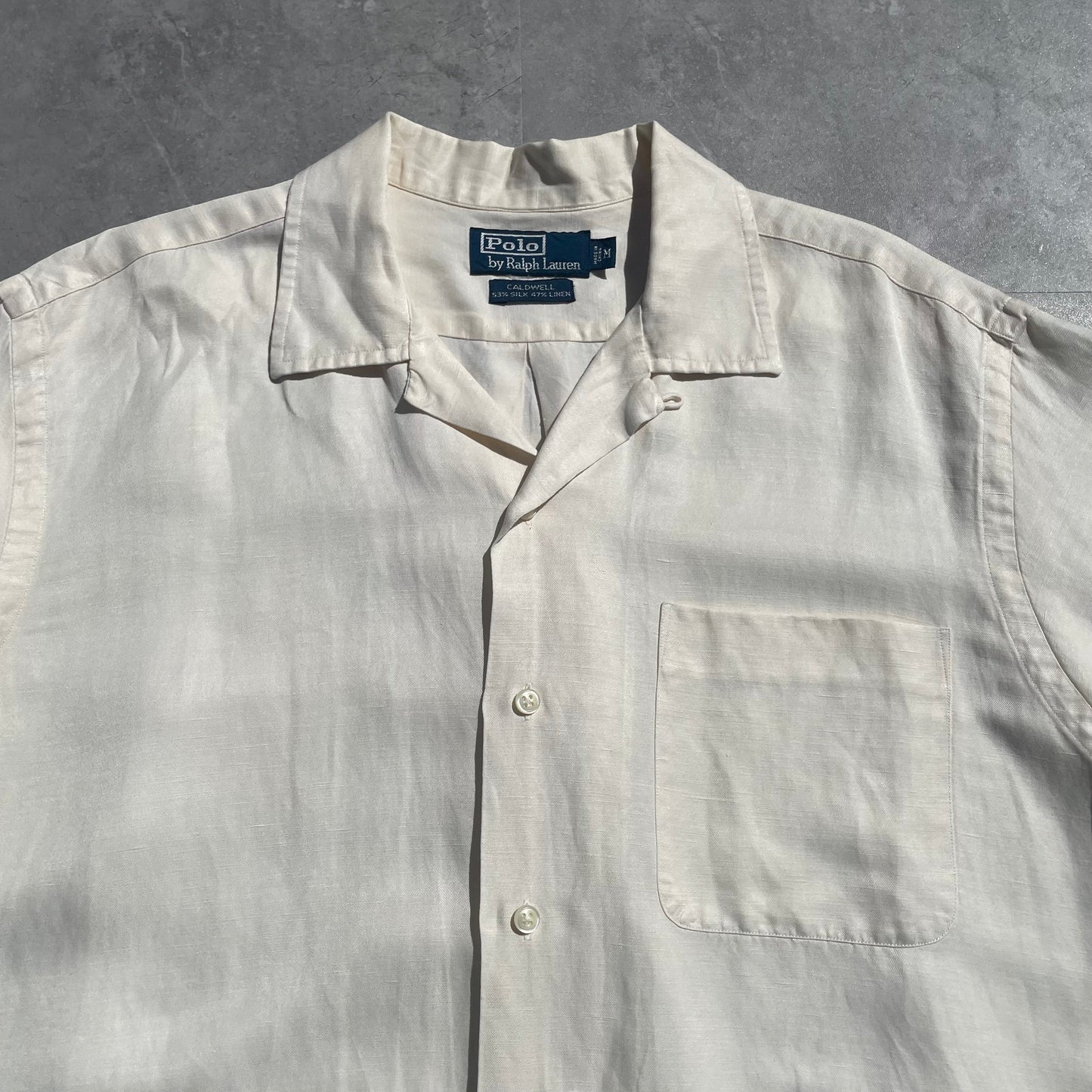90s Ralph Lauren Caldwell Silk/Linen Short Sleeve Shirt KiiChain Clothing