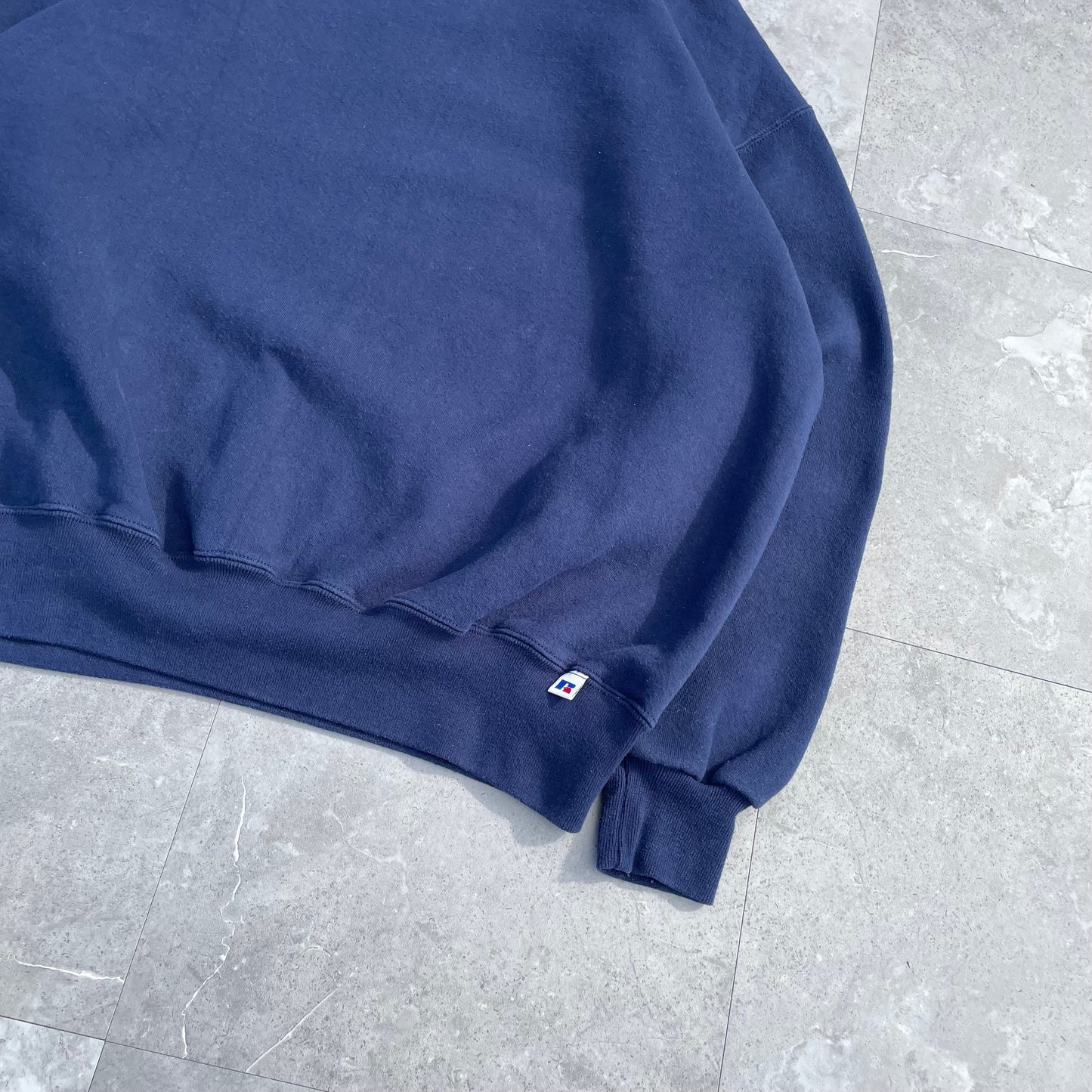 90s Russell Athletic Made in USA Blank Navy Crewneck KiiChain Clothing