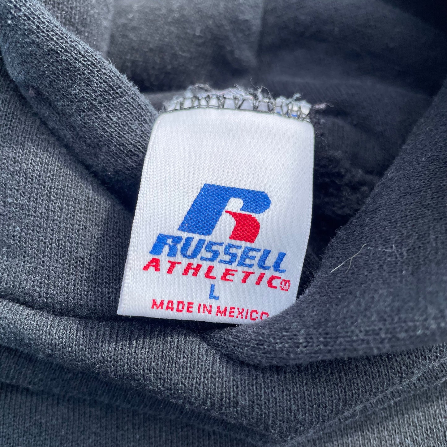 90s Russell Athletic Blank Black Hoodie KiiChain Clothing