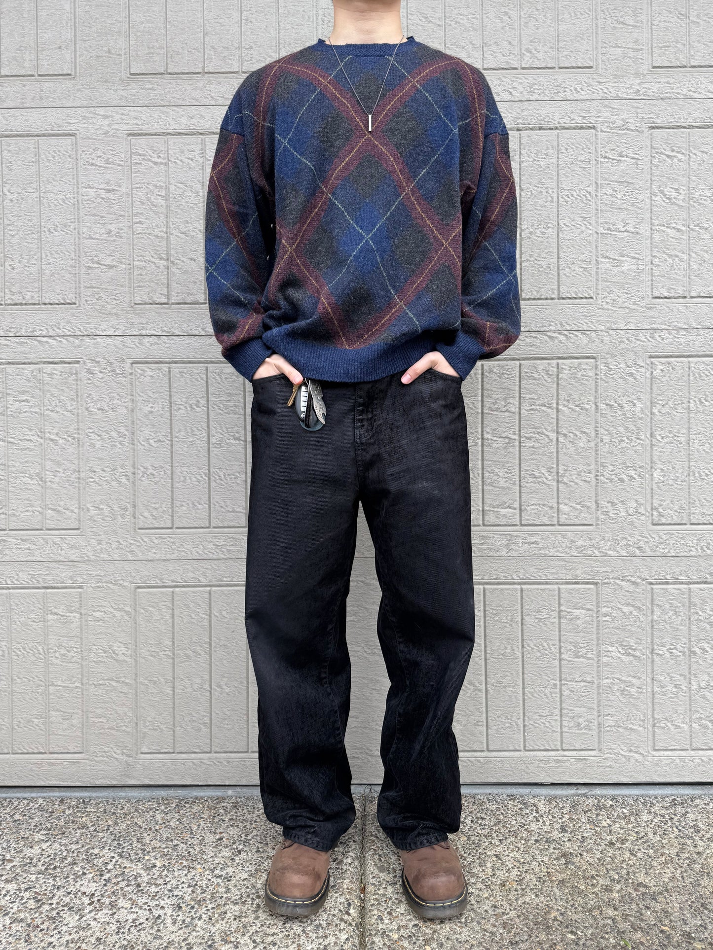 90s Nautica Wool Argyle Knit Sweater KiiChain Clothing