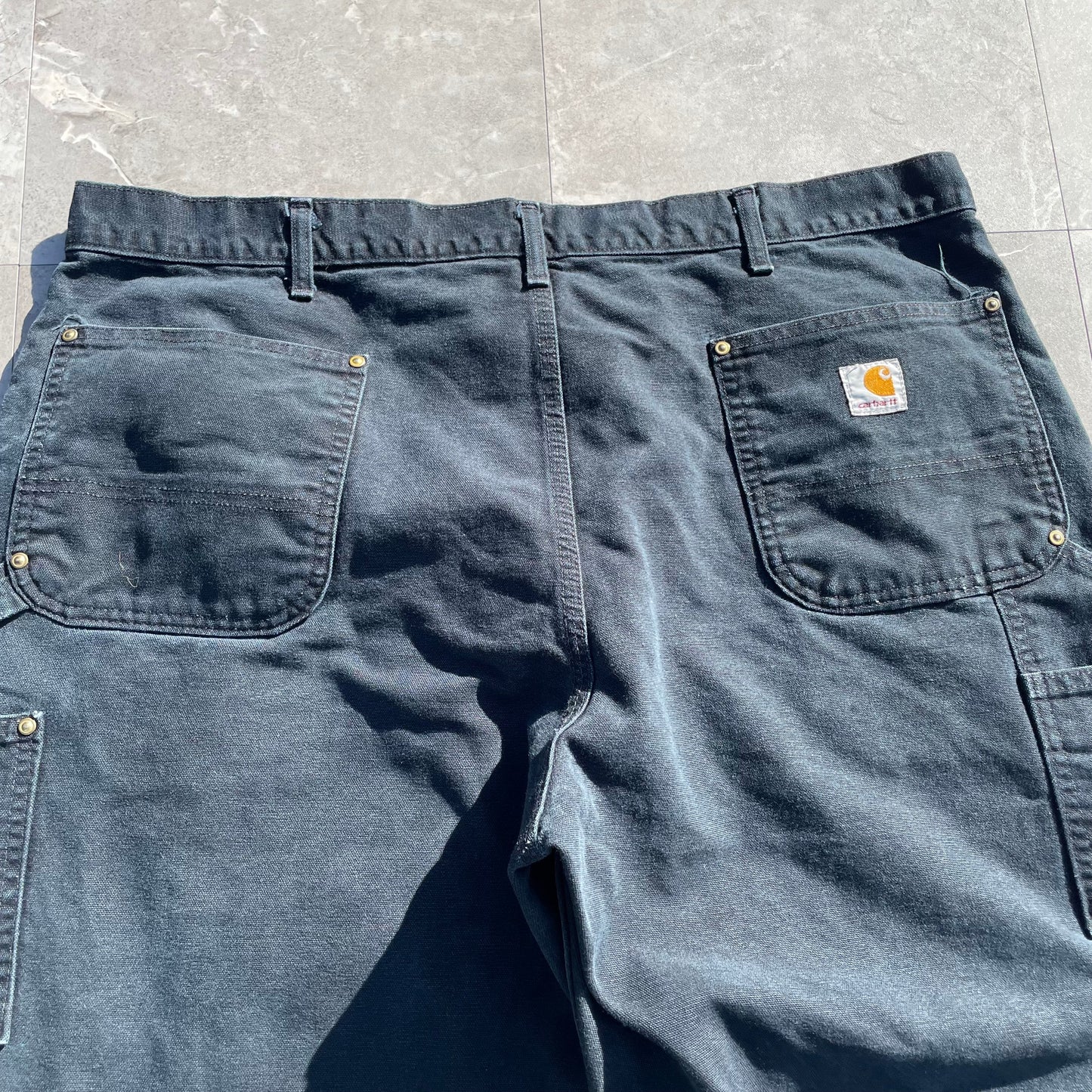 90s-00s Carhartt Made in USA Black Double Knee Work Pants 40x30 KiiChain Clothing