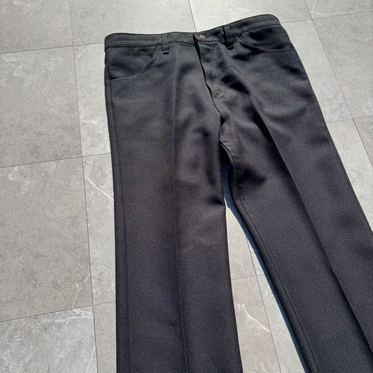 70s-80s Wrangler Made in USA Black Slacks 36x30 KiiChain Clothing
