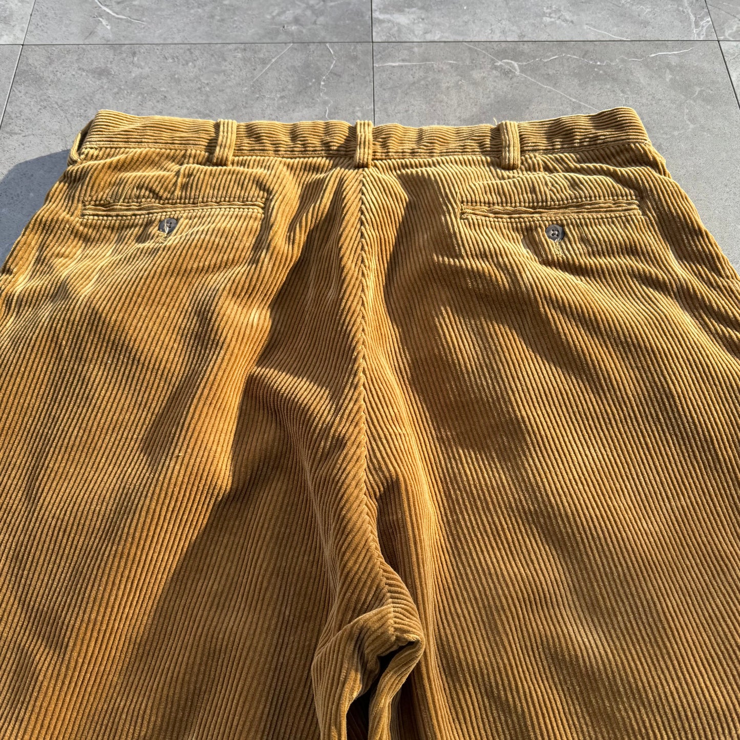 90s-00s Polo by Ralph Lauren Light Brown Corduroy Andrew Pants 36x30 KiiChain Clothing