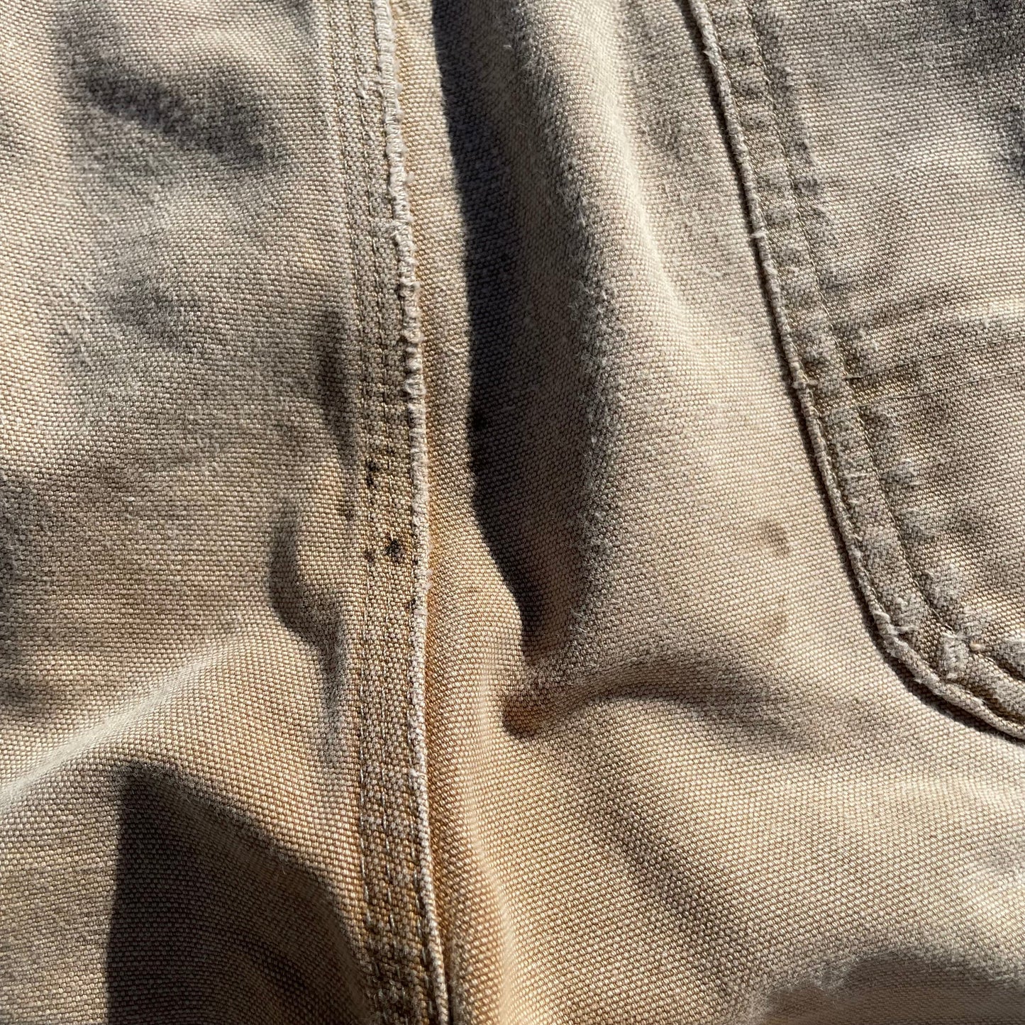 90s Carhartt Made in USA Beige Double Knee Work Pants 36x32 KiiChain Clothing