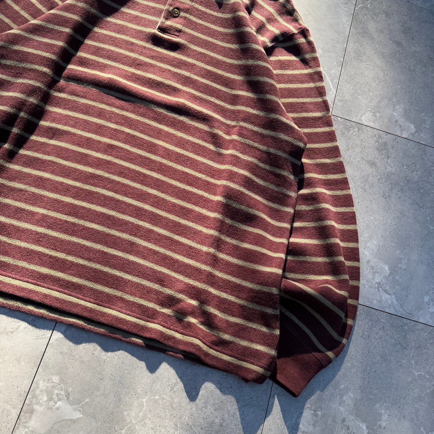 90s Lands' End Border Knit Polo