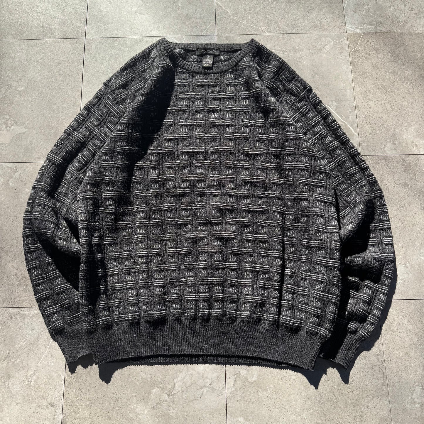 90s Mino Milano Made in Italy Wool-Acrylic Design Knit KiiChain Clothing