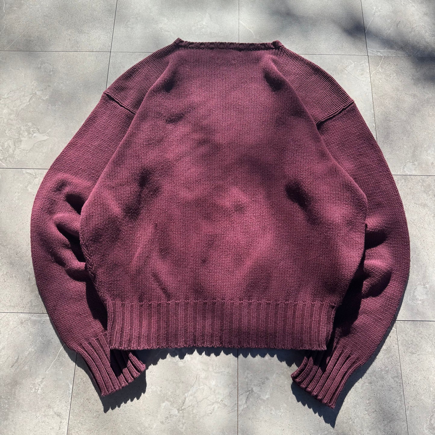 90s Polo by Ralph Lauren Burgundy Knit KiiChain Clothing