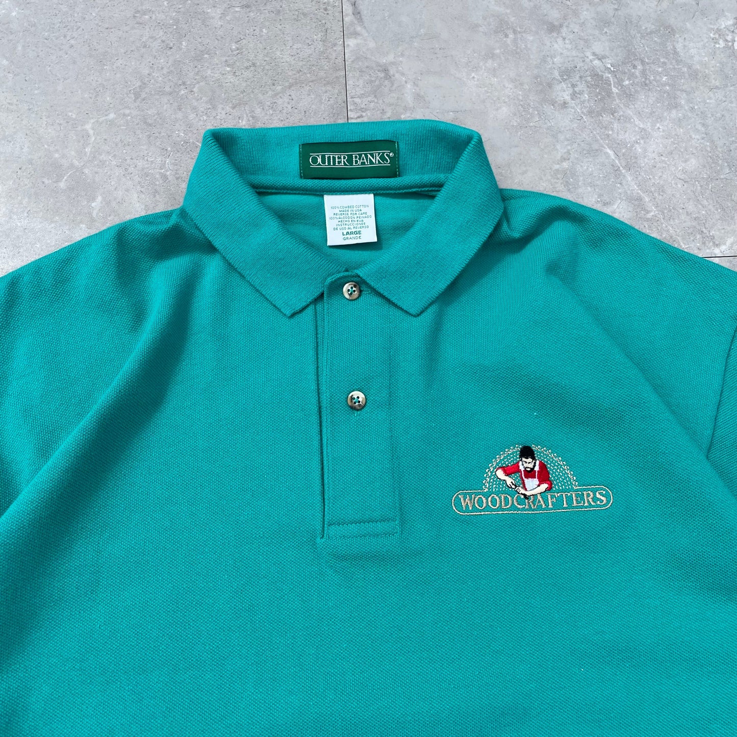 90s Outer Banks Woodcrafers Made in USA Polo Shirt KiiChain Clothing