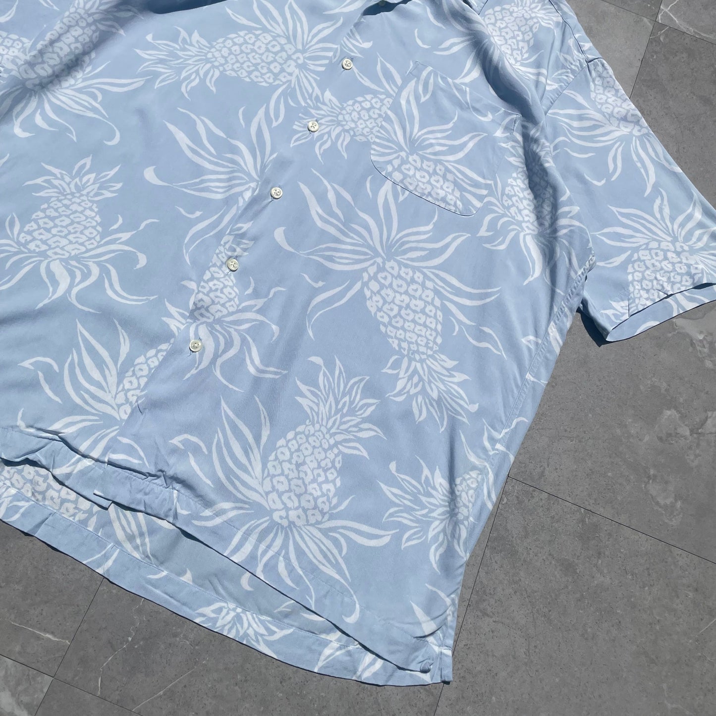 90s Ralph Lauren Clayton Pineapple Hawaiian Shirt KiiChain Clothing