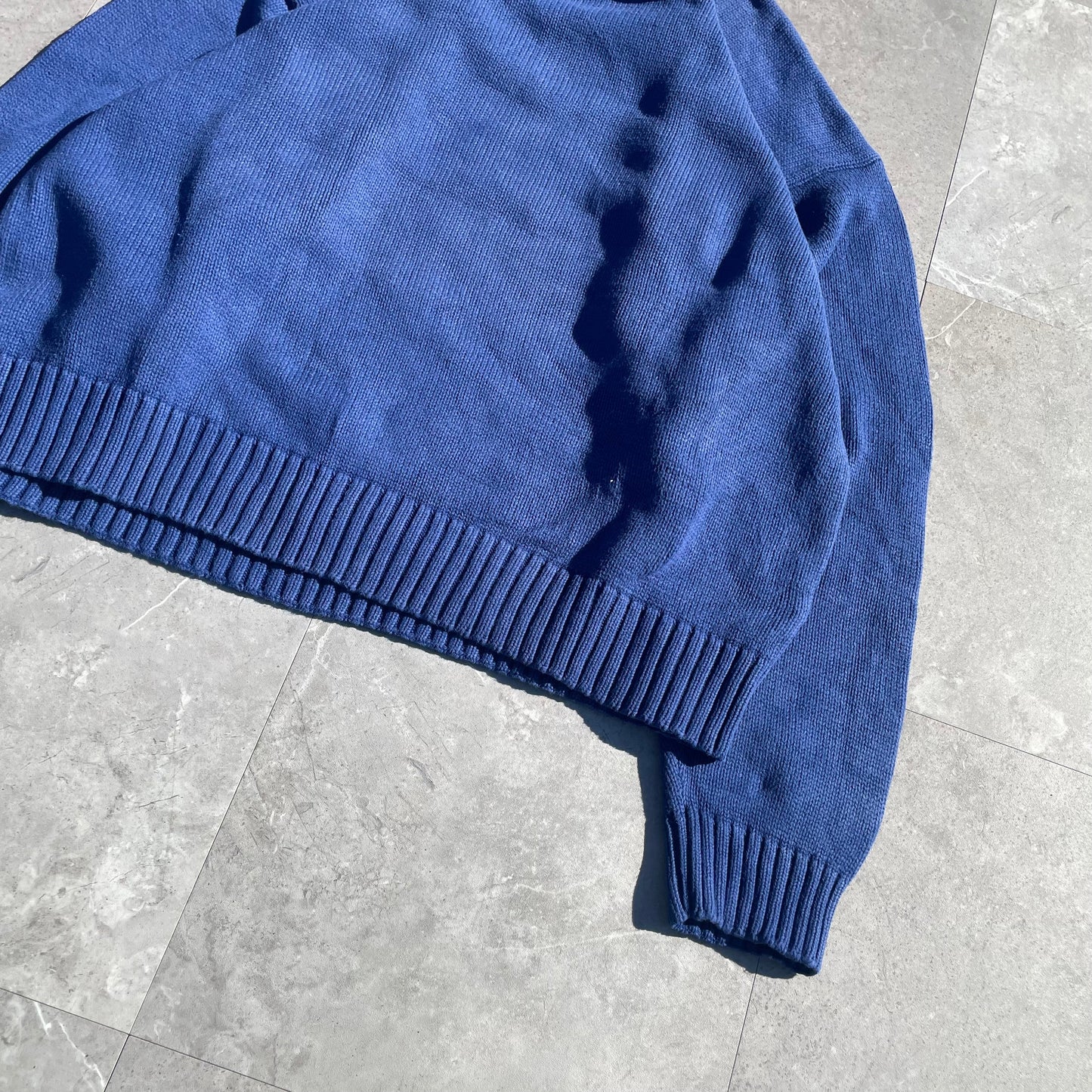 90s Eddie Bauer Heavyweight Blue Knit KiiChain Clothing