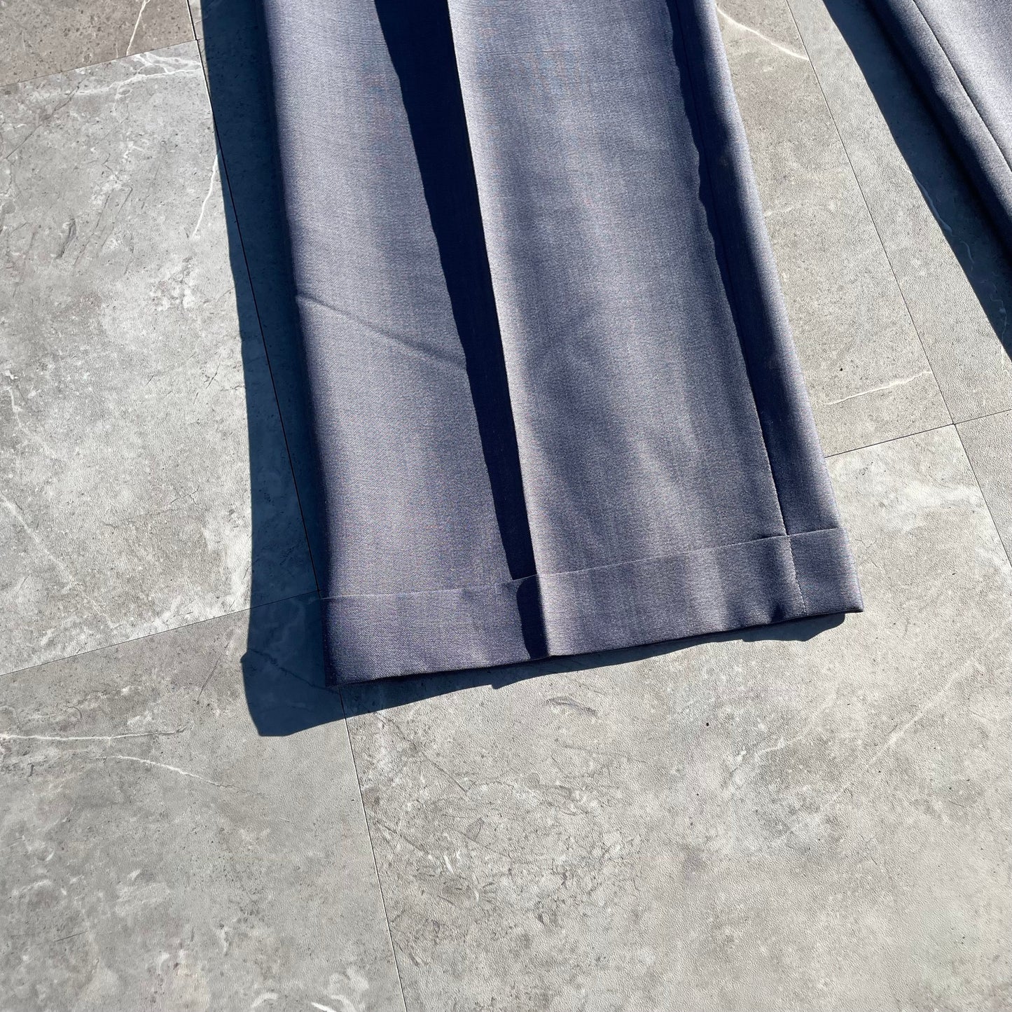 80s Unknown 1988 Custom Tailored Light Blue Made in England Pleated Slacks KiiChain Clothing