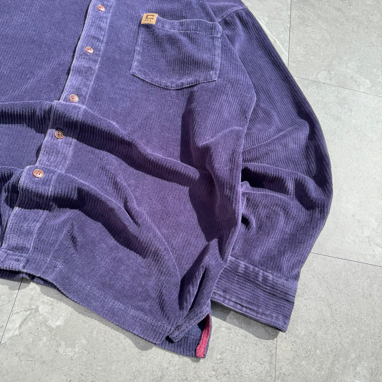 90s Chaps Ralph Lauren Navy/Purple Corduroy Shirt KiiChain Clothing