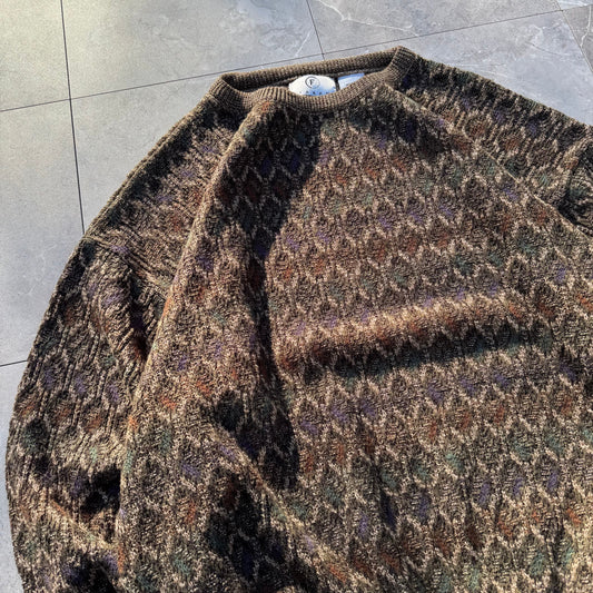 90s Farah Acrylic Design Knit KiiChain Clothing