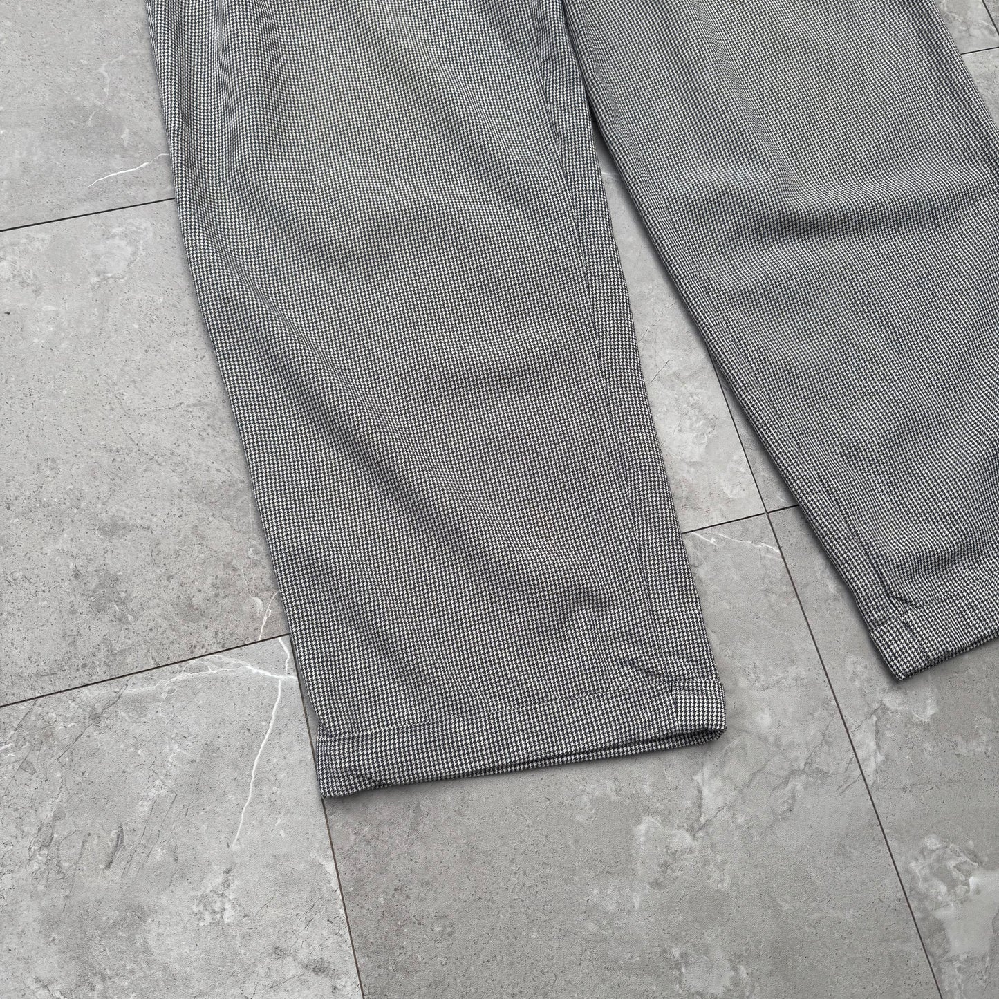 80s-90s Polo by Ralph Lauren Made in USA Houndstooth Pleated Slacks