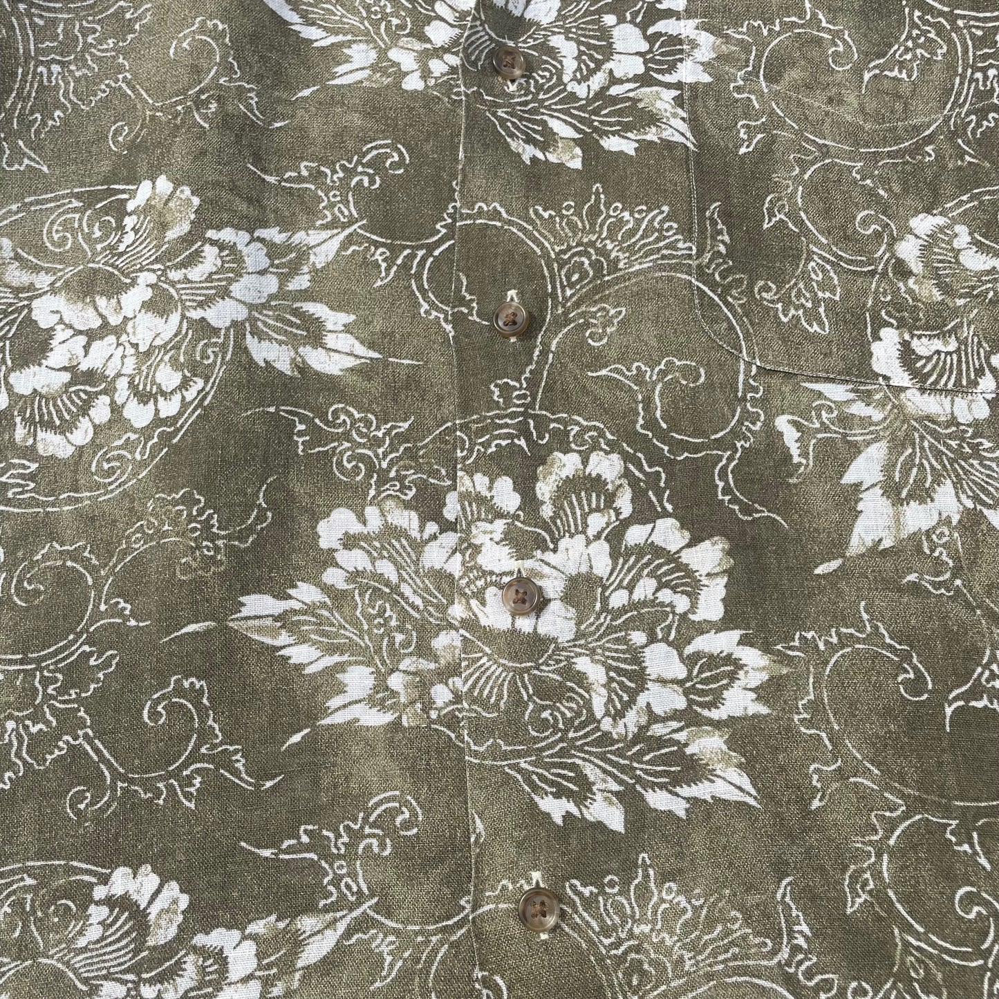 90s Ralph Lauren Lance Rare Linen Paisley Shirt (L)