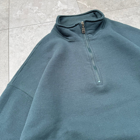 90s Russell Athletic Green Half-Zip Sweatshirt KiiChain Clothing