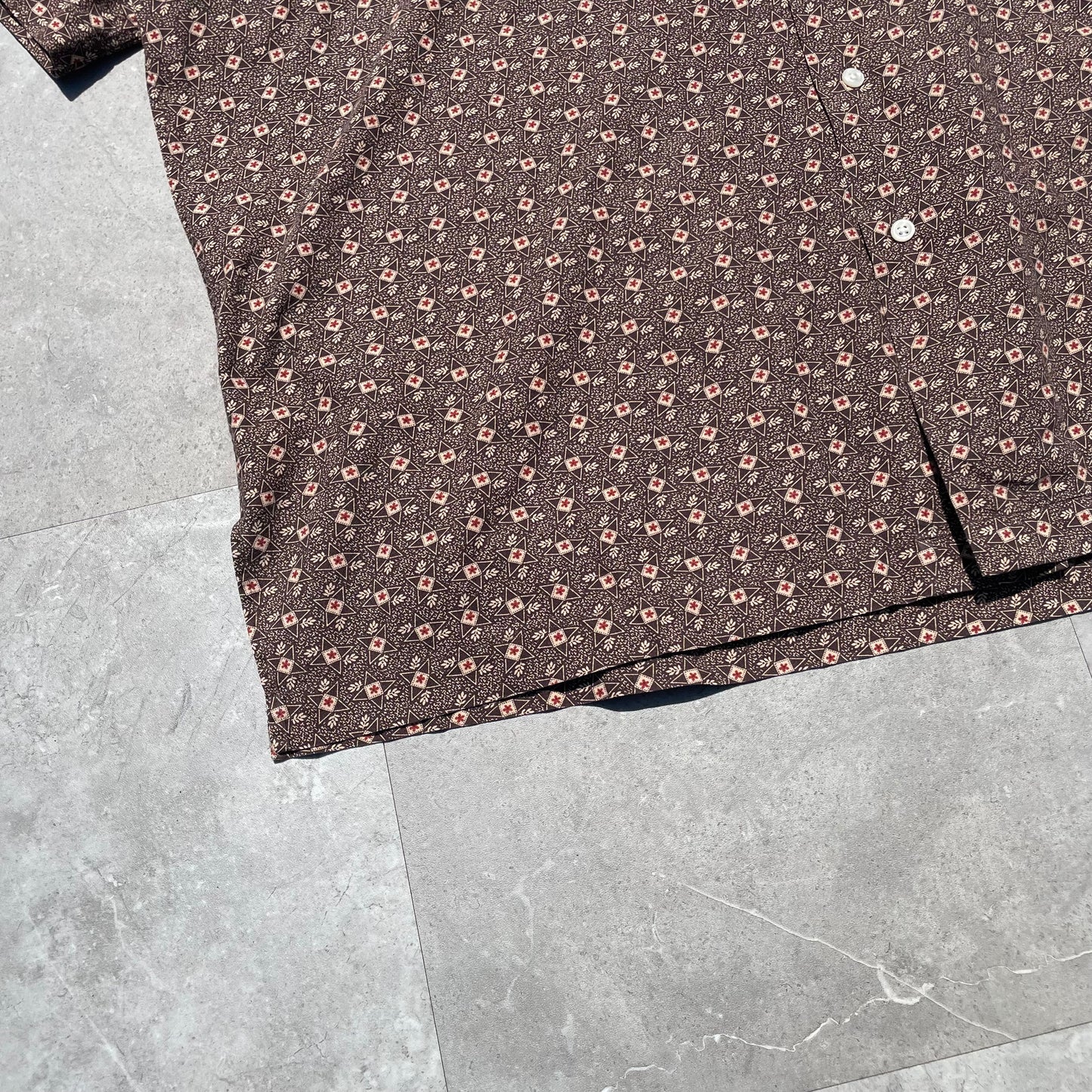 90s Ralph Lauren Caldwell Rare Brown Hawaiian Shirt KiiChain Clothing