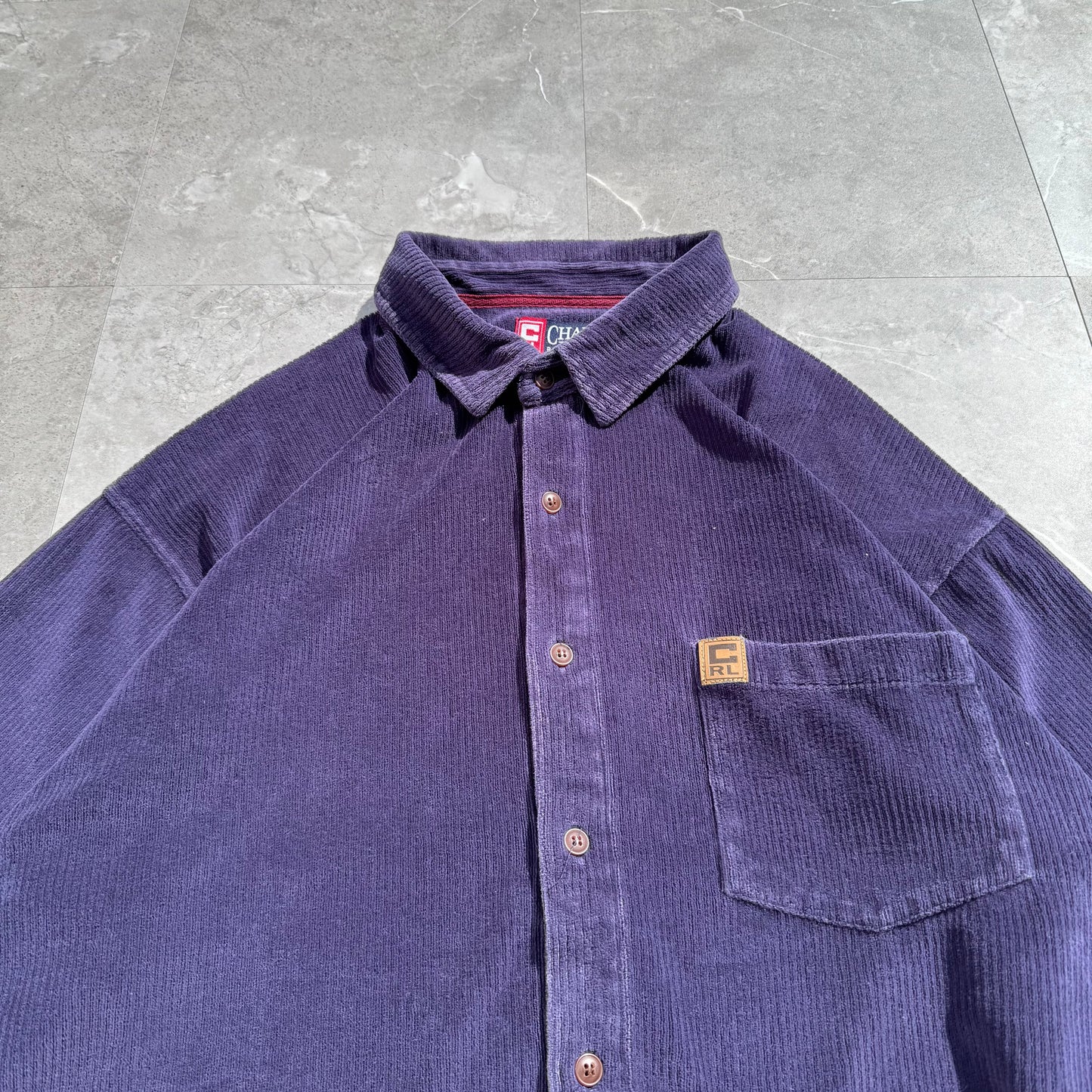 90s Chaps Ralph Lauren Navy/Purple Corduroy Shirt KiiChain Clothing