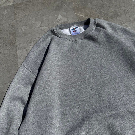 90s-00s Jerzees Gray Crewneck Sweatshirt KiiChain Clothing