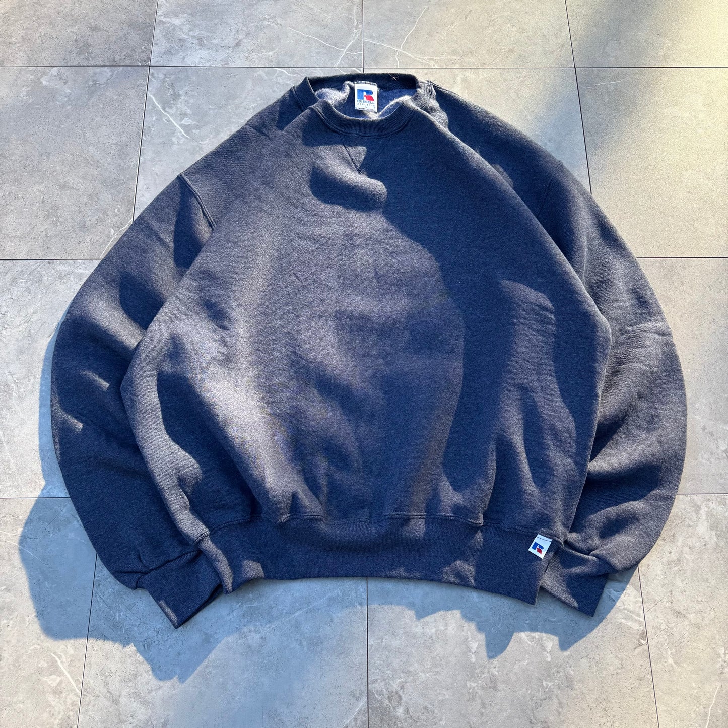 90s Russell Athletic Navy Blank Sweatshirt