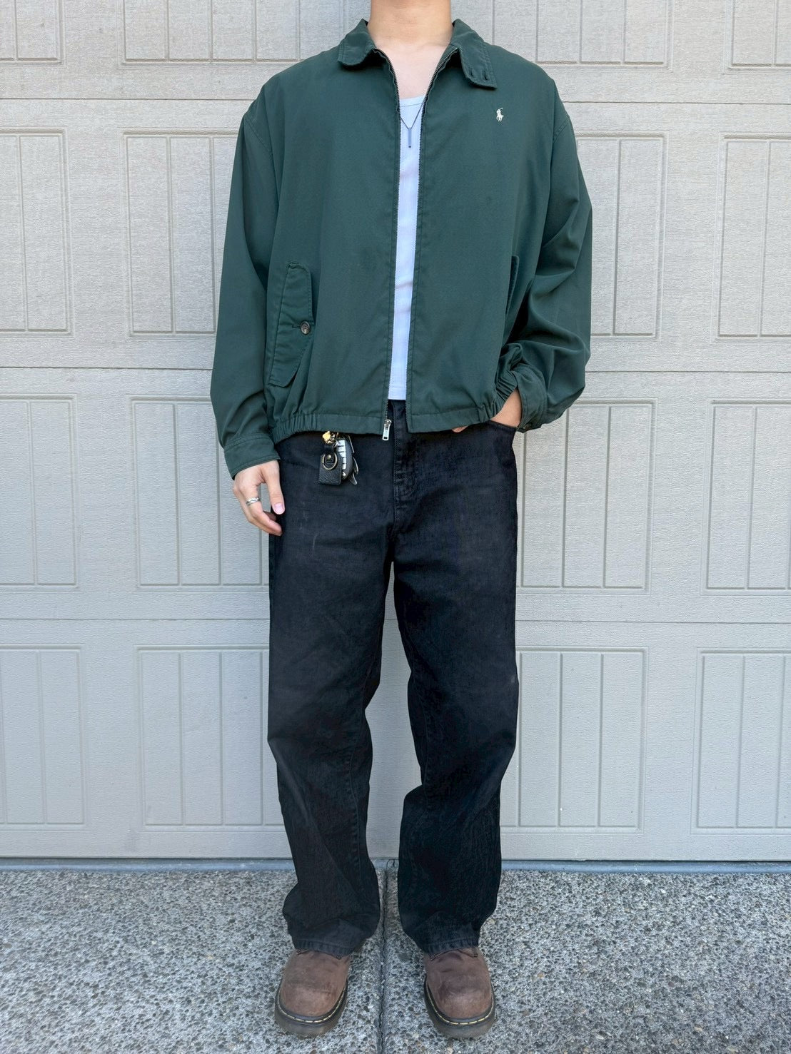 90s-00s Ralph Lauren Forest Green Swing Top Jacket