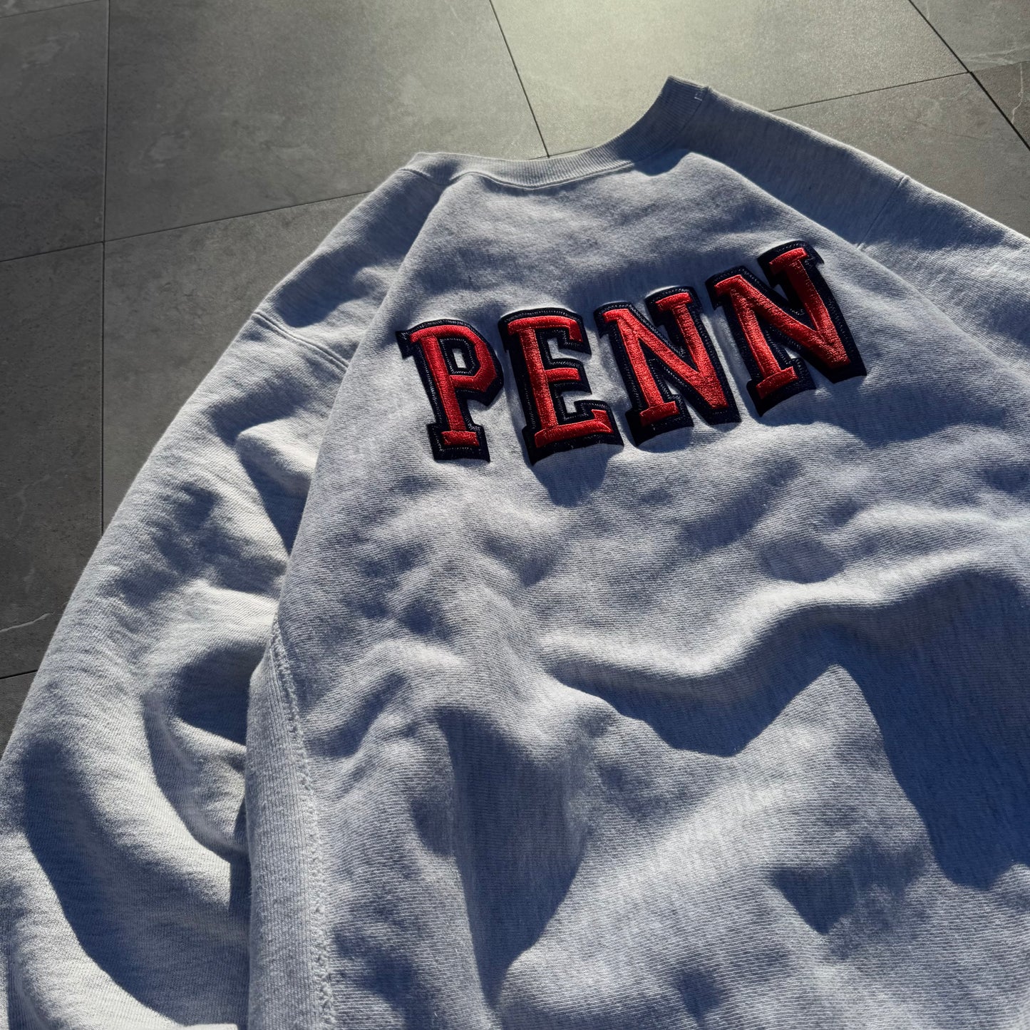 90s Champion Reverse Weave University of Pennsylvania Made in USA 3D College Spell-Out Sweatshirt