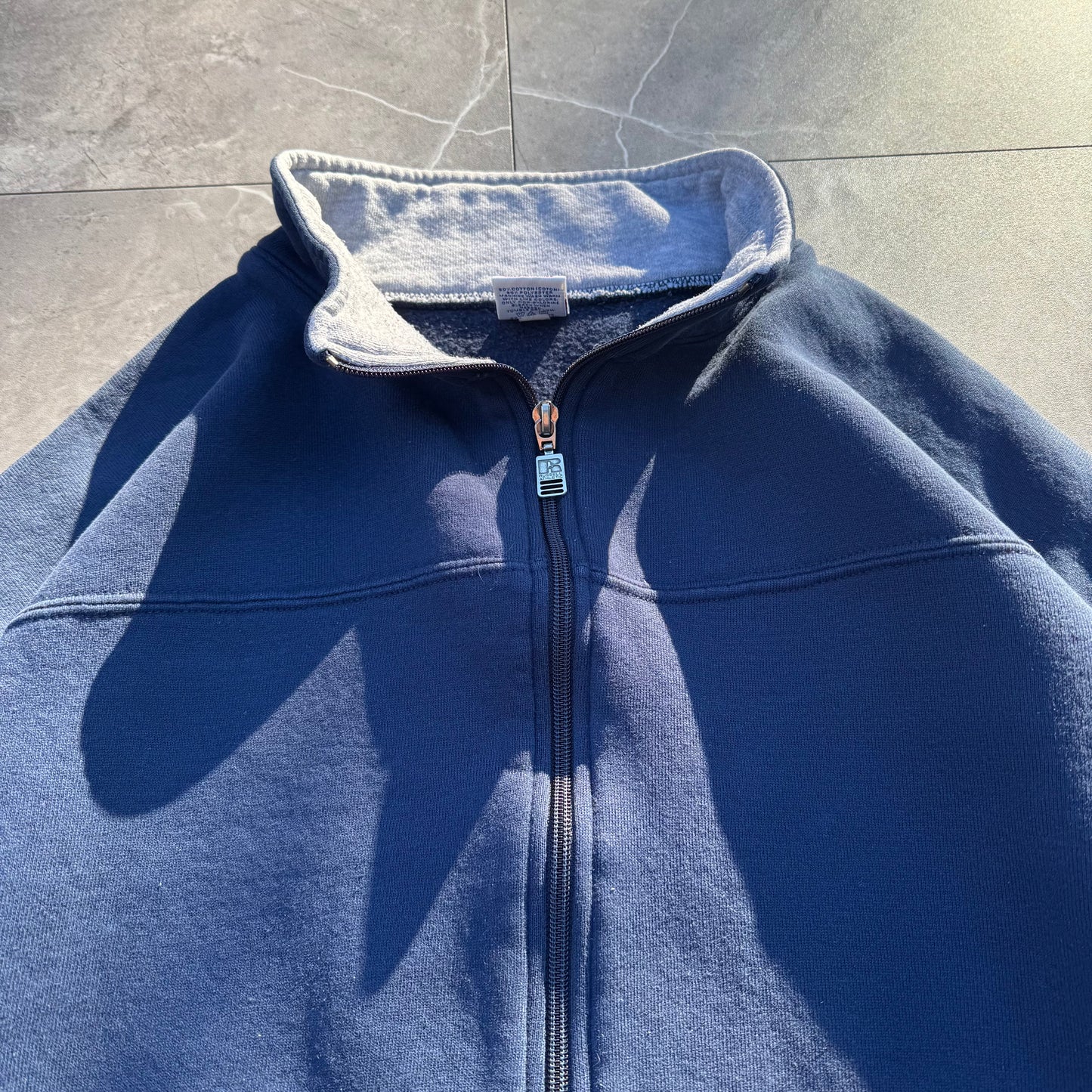 90s Russell Athletic Navy Zip-Up Sweatshirt Jacket