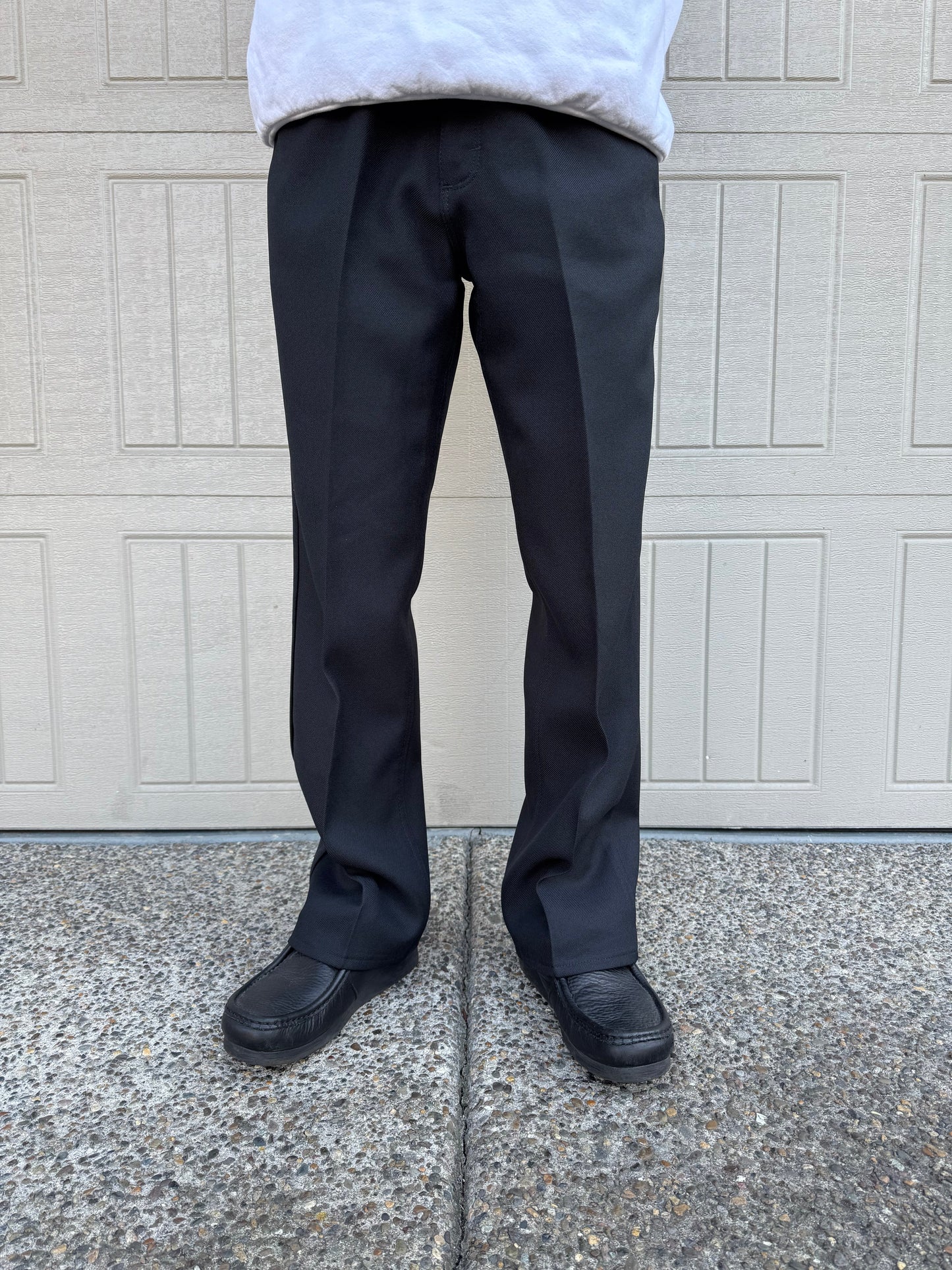 70s-80s Wrangler Made in USA Black Slacks 36x30 KiiChain Clothing
