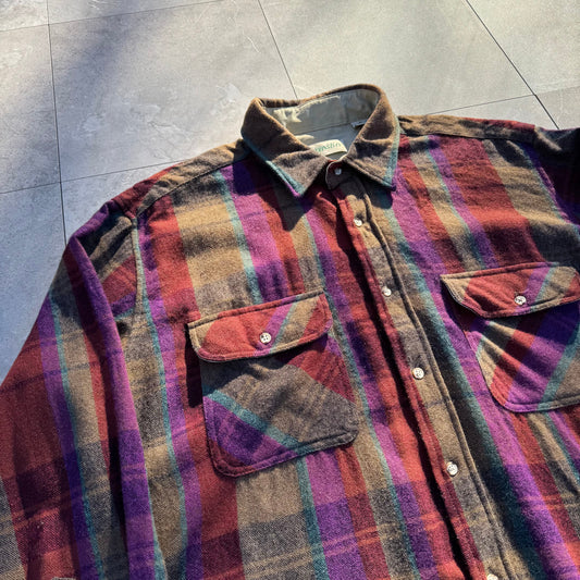 90s St. John's Bay Checkered Wool Shirt KiiChain Clothing