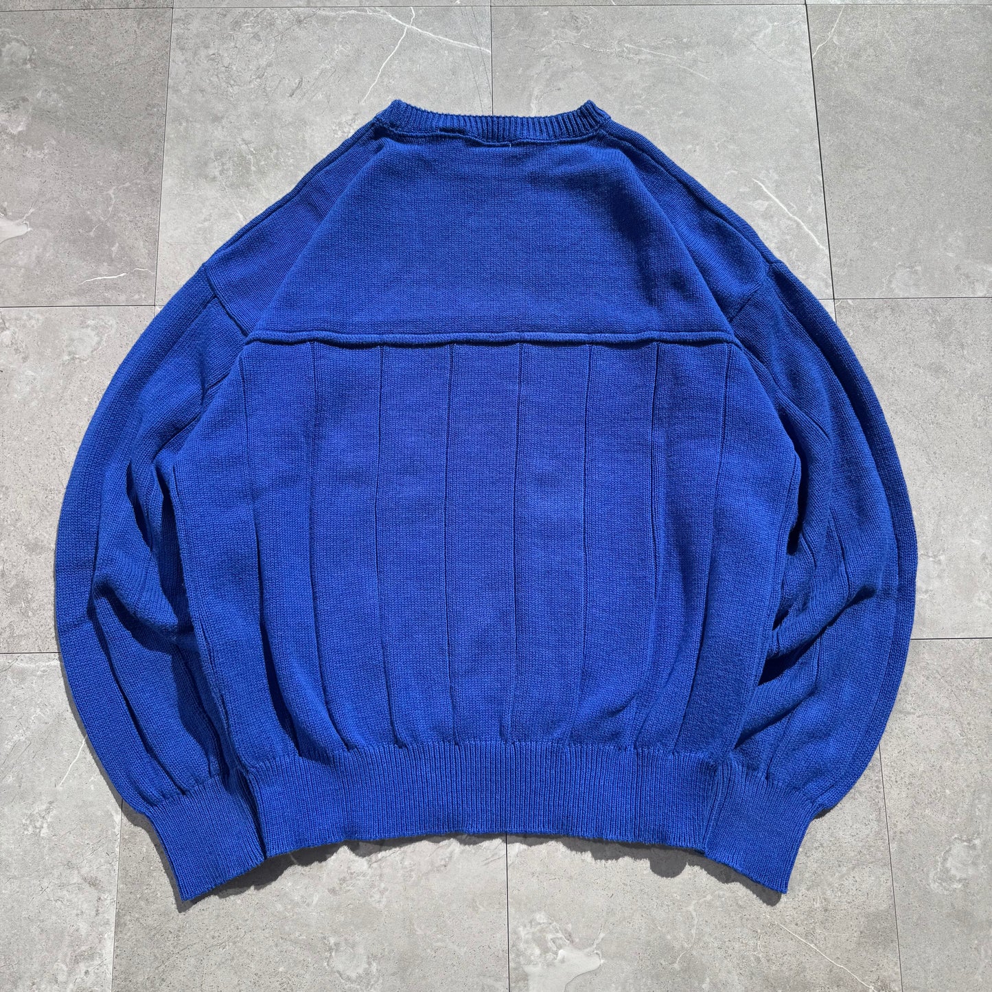 90s Claiborne Made in USA Blue Cotton Knit