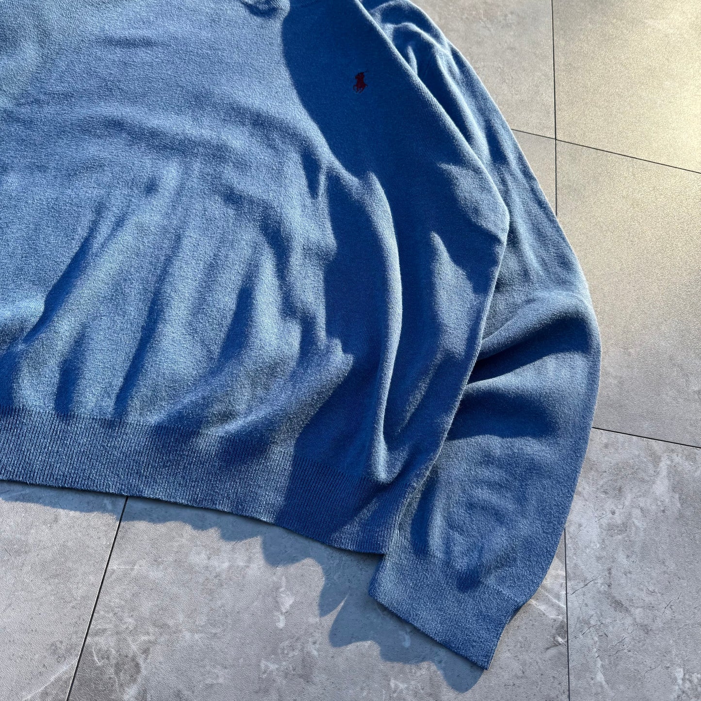 90s Ralph Lauren 100% Pima Cottong “Exclusive of Decoration” V-Neck Knit Sweater KiiChain Clothing