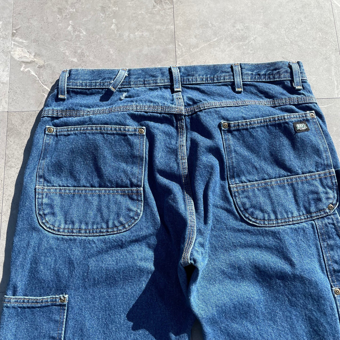 90s-00s KEY Double Knee Denim Work Pants 36x34 KiiChain Clothing