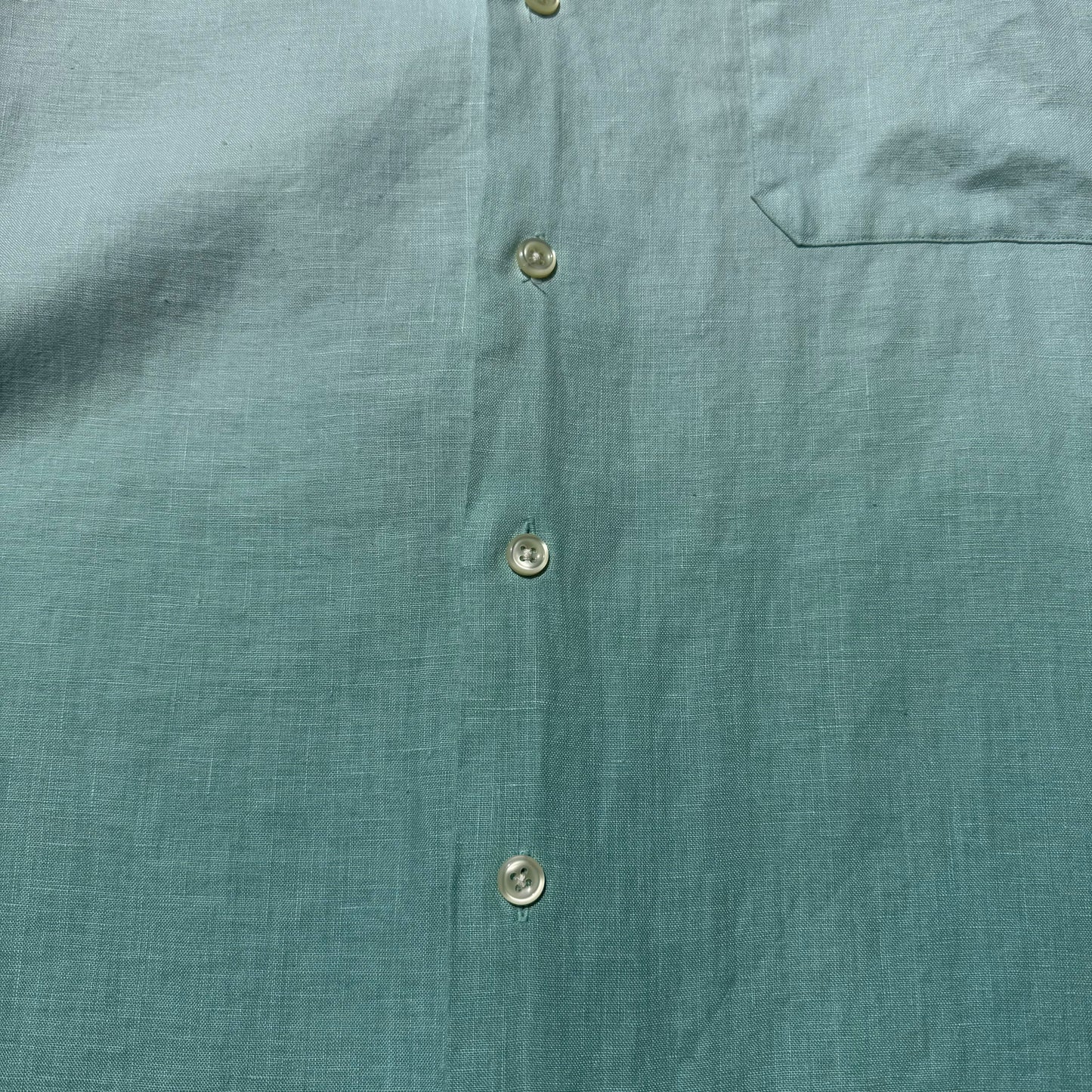 90s-00s Ralph Lauren Adams 100% Linen Tye-Dye Dip Open Collar Shirt KiiChain Clothing