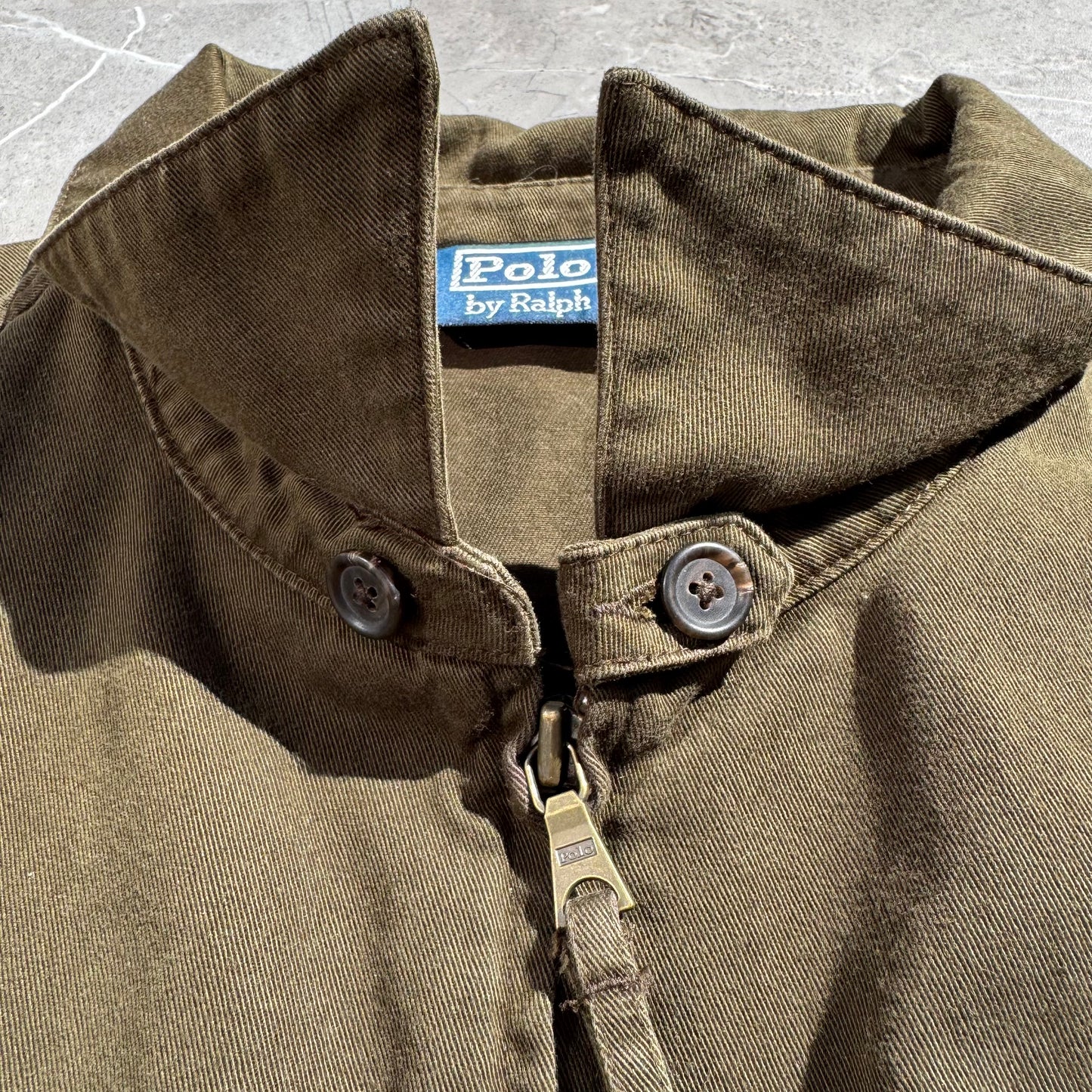 90s Polo by Ralph Lauren Brown/Olive Green Cotton Swing Top Jacket