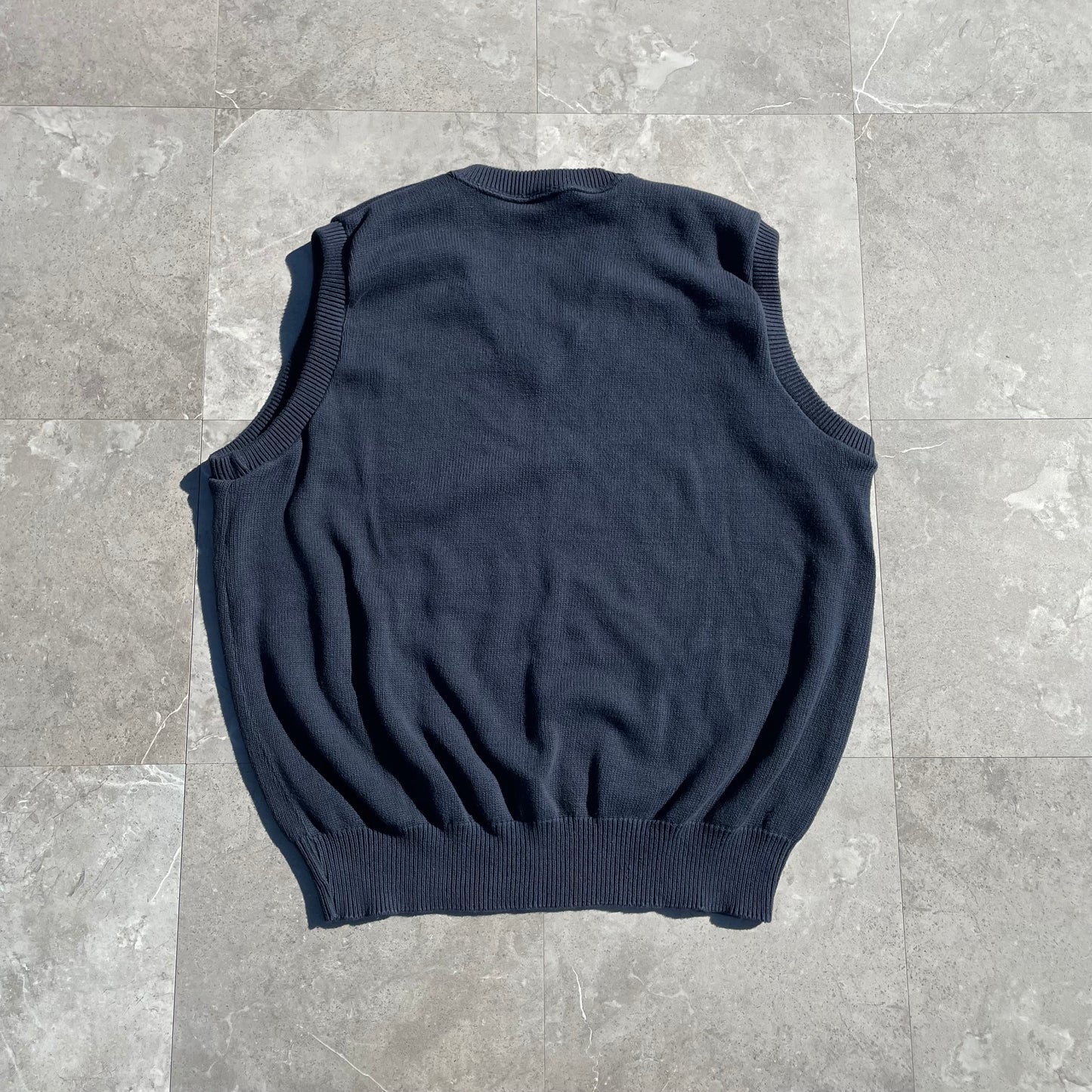 90s-00s Nike Made in USA Blank Navy V-Neck Vest