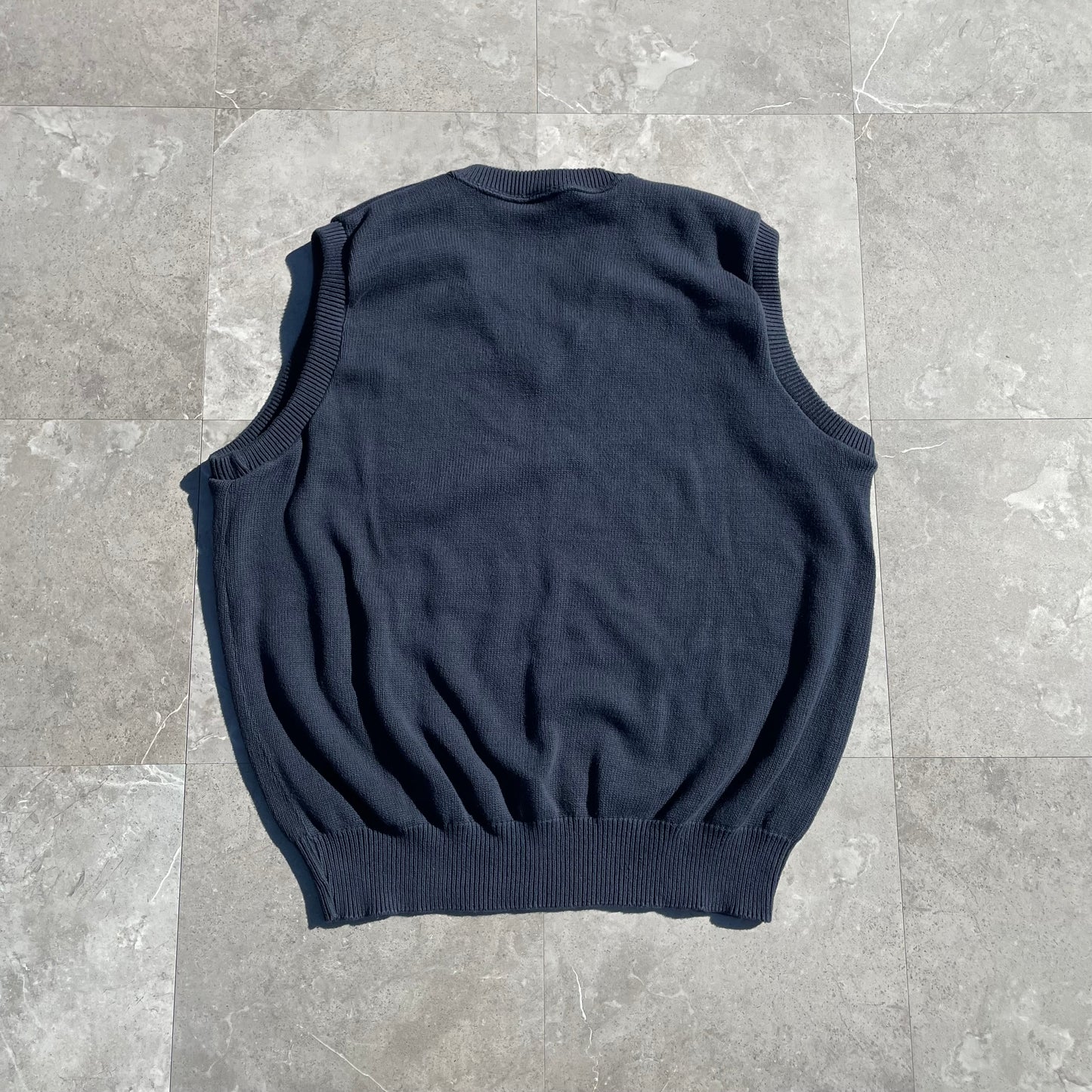 90s-00s Nike Made in USA Blank Navy V-Neck Vest KiiChain Clothing