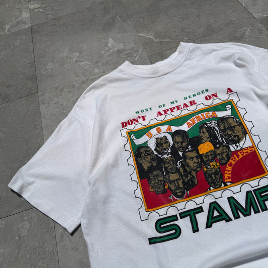 80s-90s Unknown USA Africa Stamp Single Stitch Tee KiiChain Clothing