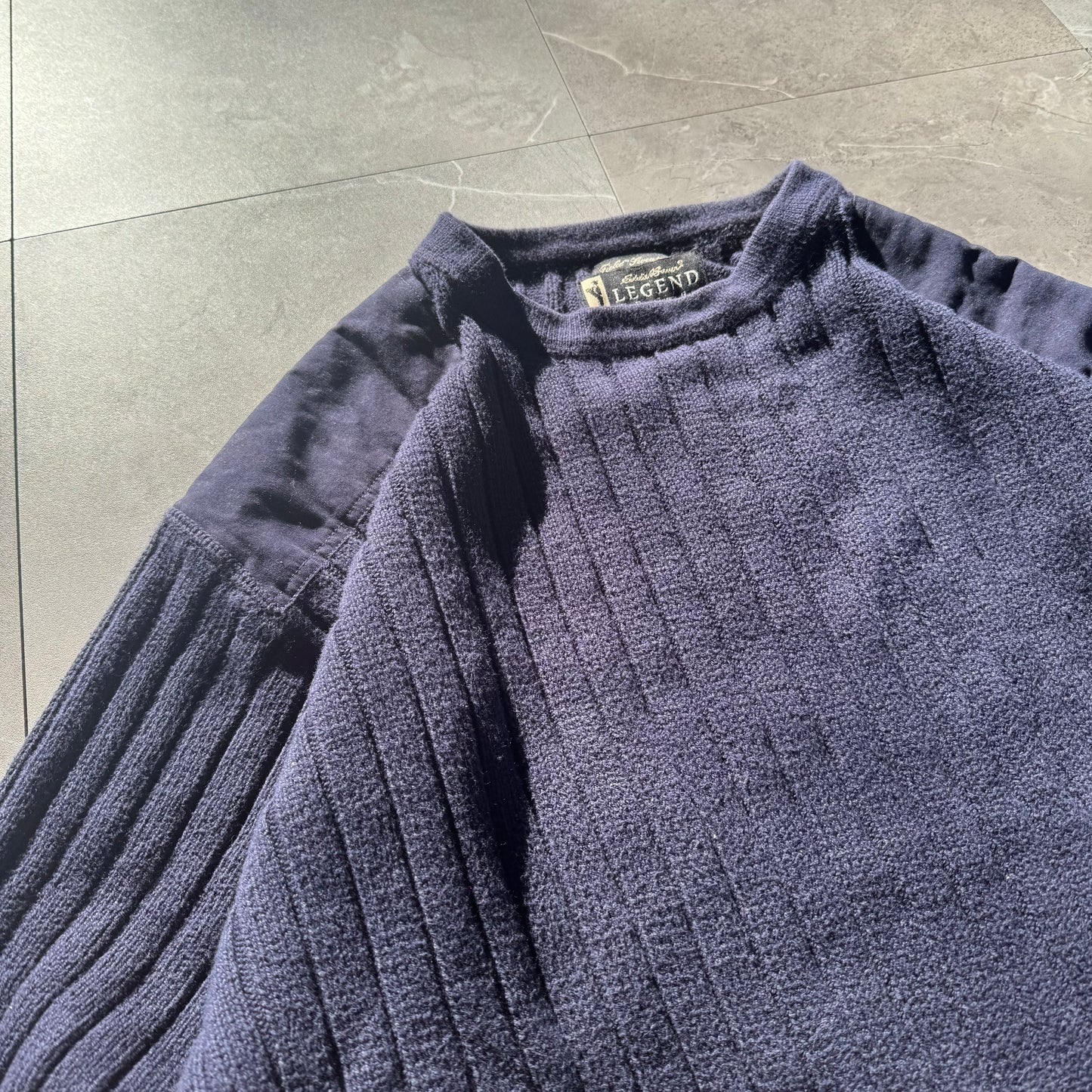 90s-00s Eddie Bauer Legend Made in UK Sleeve Pocket Knit