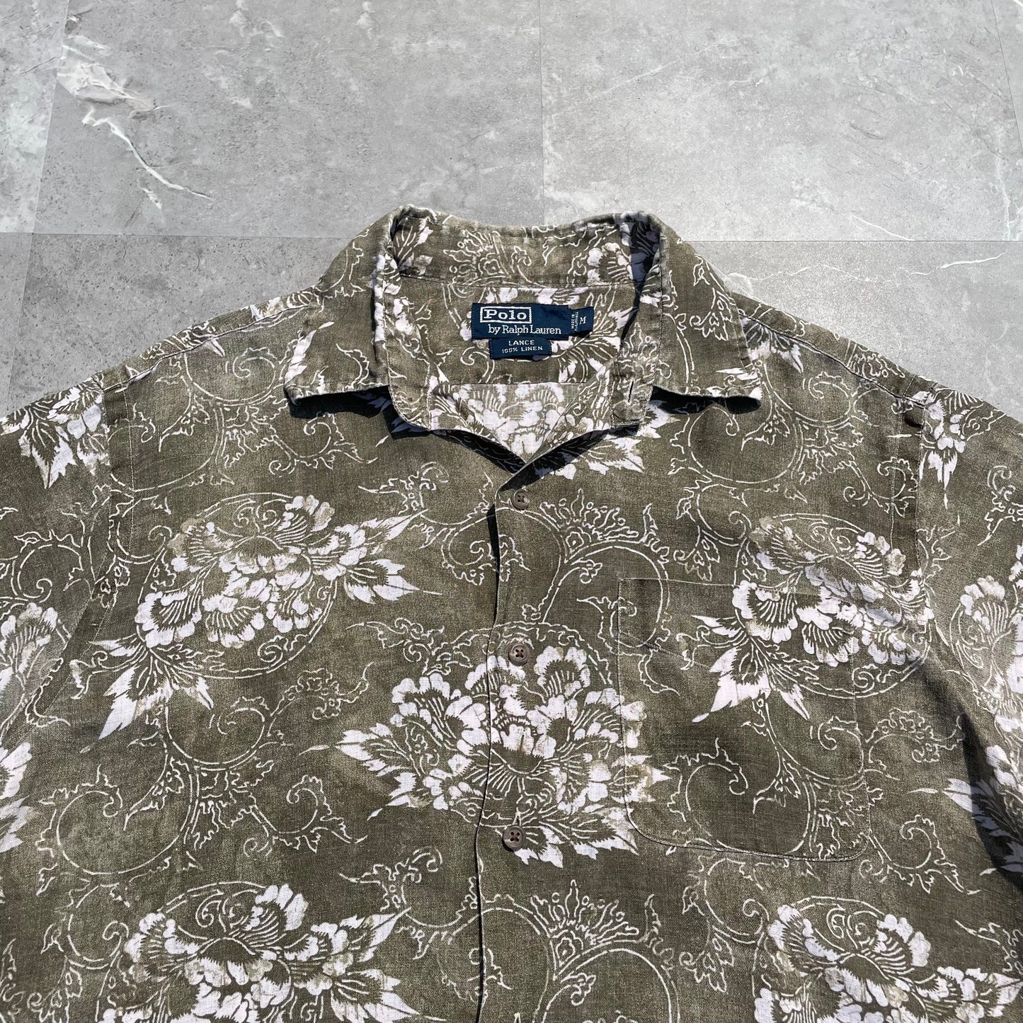 90s Ralph Lauren Lance Rare Paisley Linen Shirt (M) KiiChain Clothing