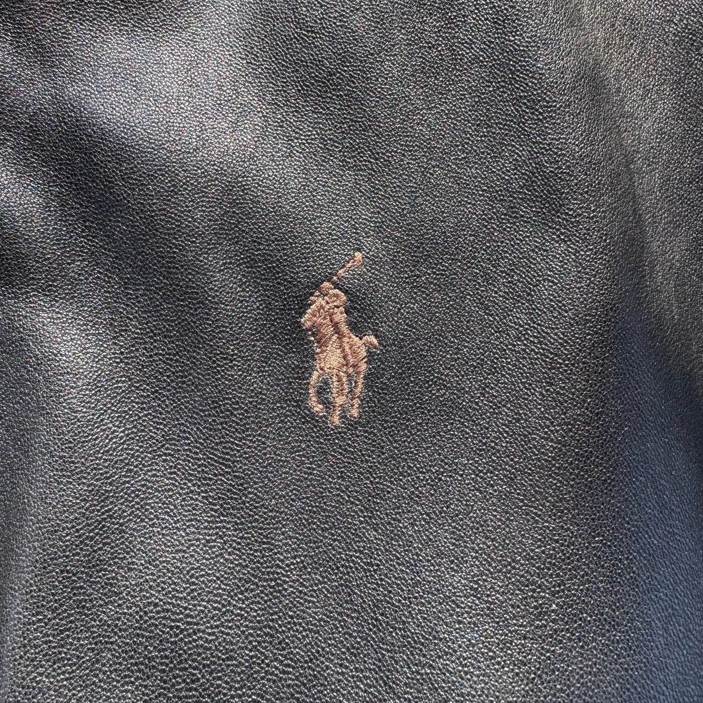 90s-00s Polo by Ralph Lauren Black Leather Jacket KiiChain Clothing