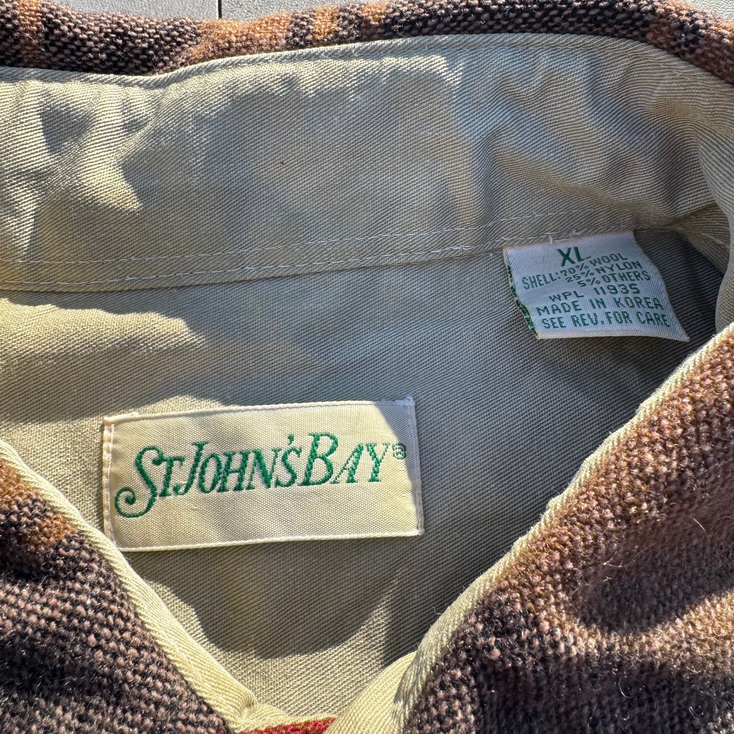90s St. John's Bay Checkered Wool Shirt KiiChain Clothing