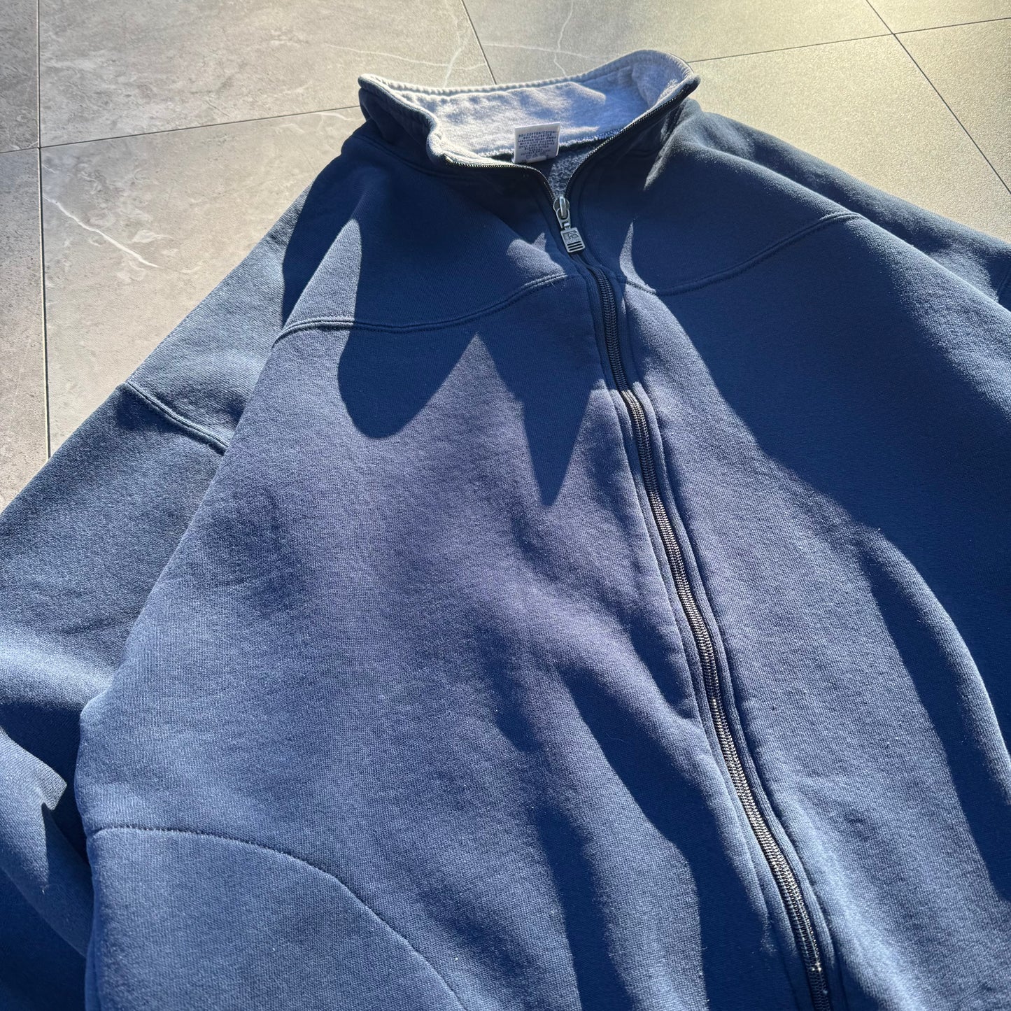 90s Russell Athletic Navy Zip-Up Sweatshirt Jacket