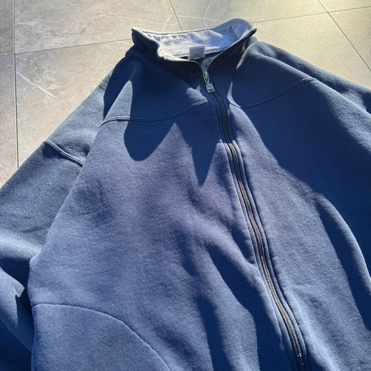 90s Russell Athletic Navy Zip-Up Sweatshirt Jacket KiiChain Clothing