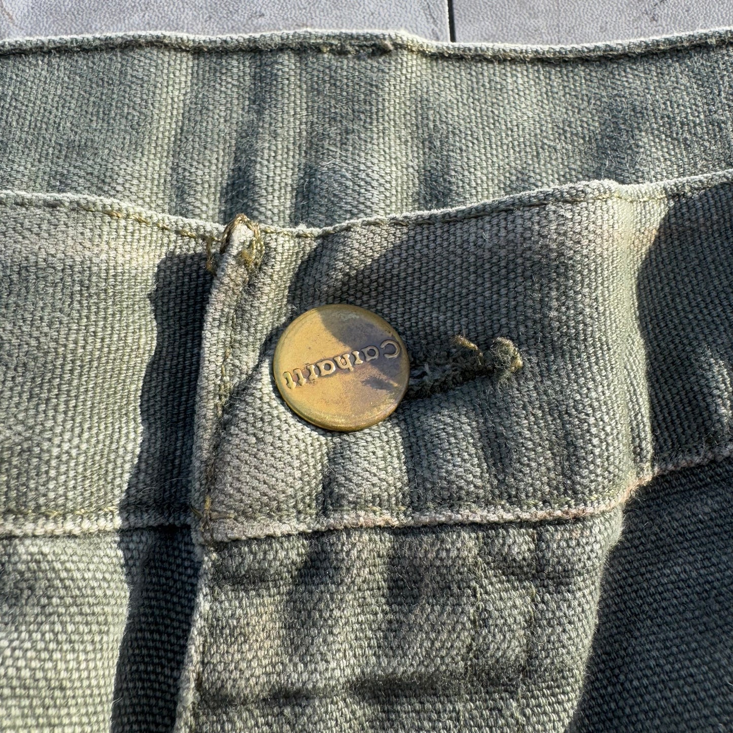 90s-00s Carhartt Moss Green Double Knee Work Pants 32x32